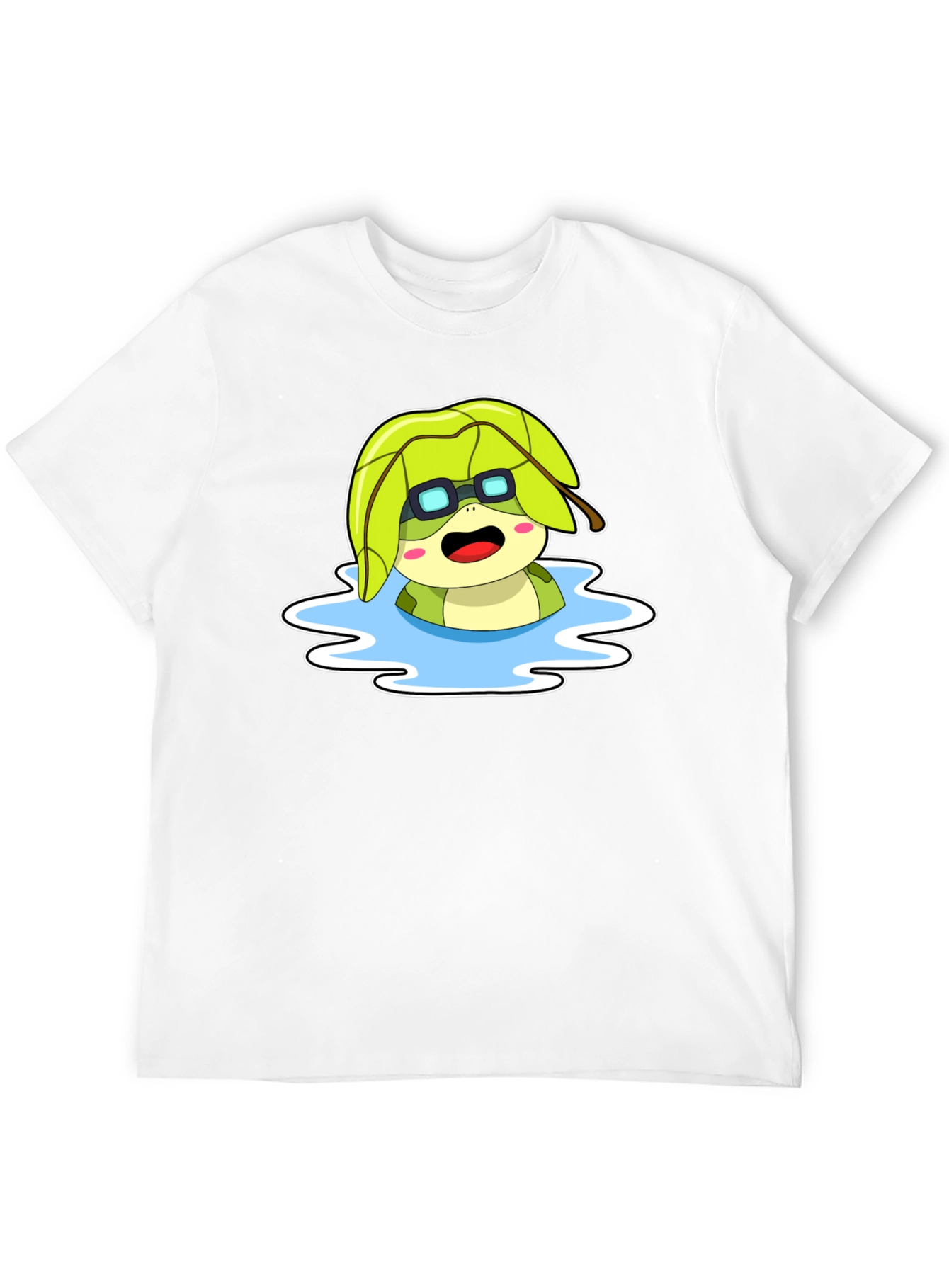 Cartoon Turtle in Water T-Shirt