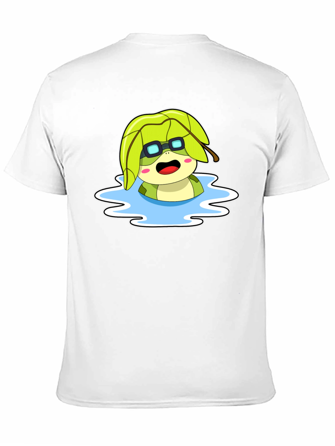 Cartoon Turtle in Water T-Shirt