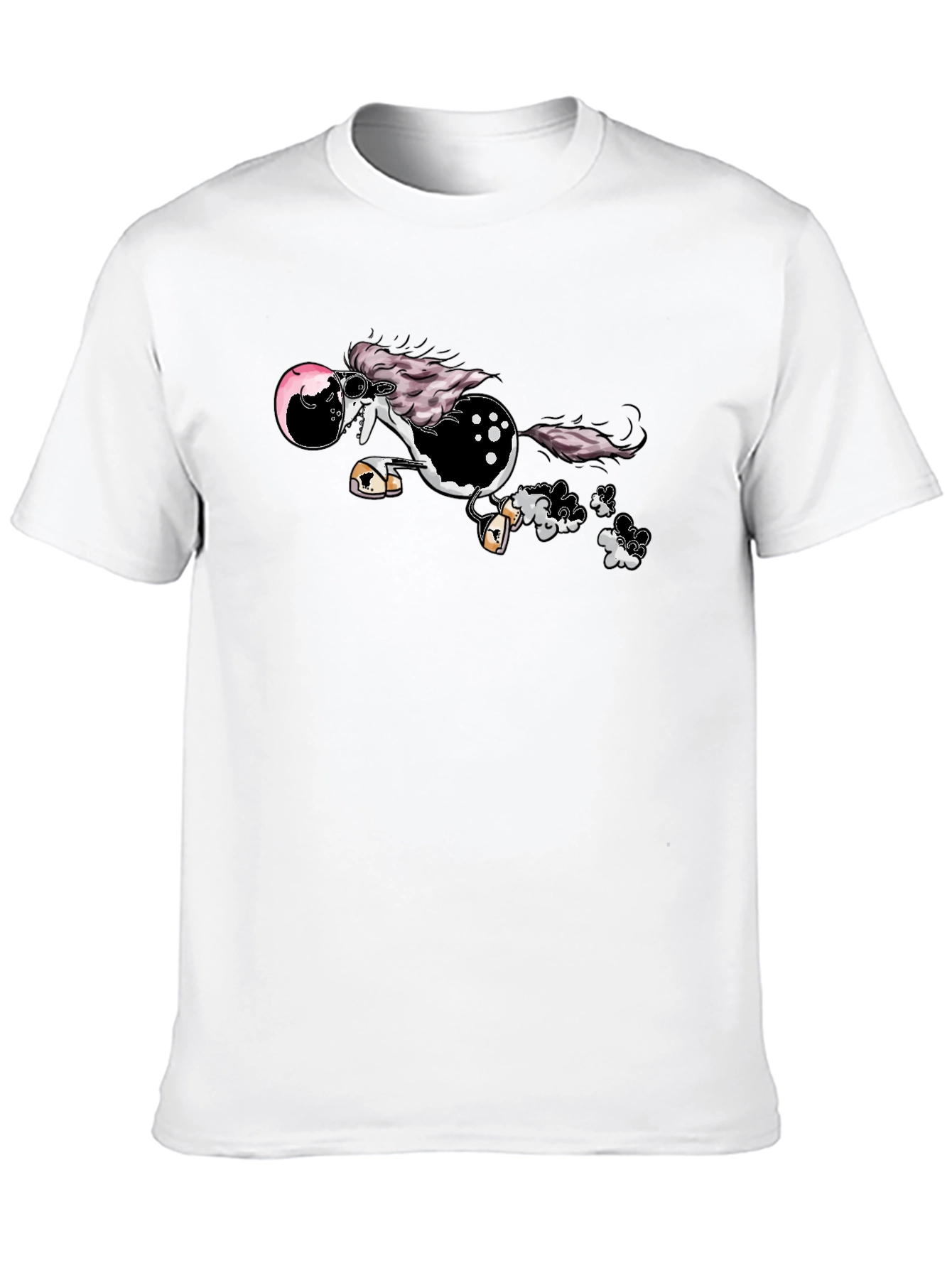 Cool Cartoon Horse Tee - Unisex Black Shirt