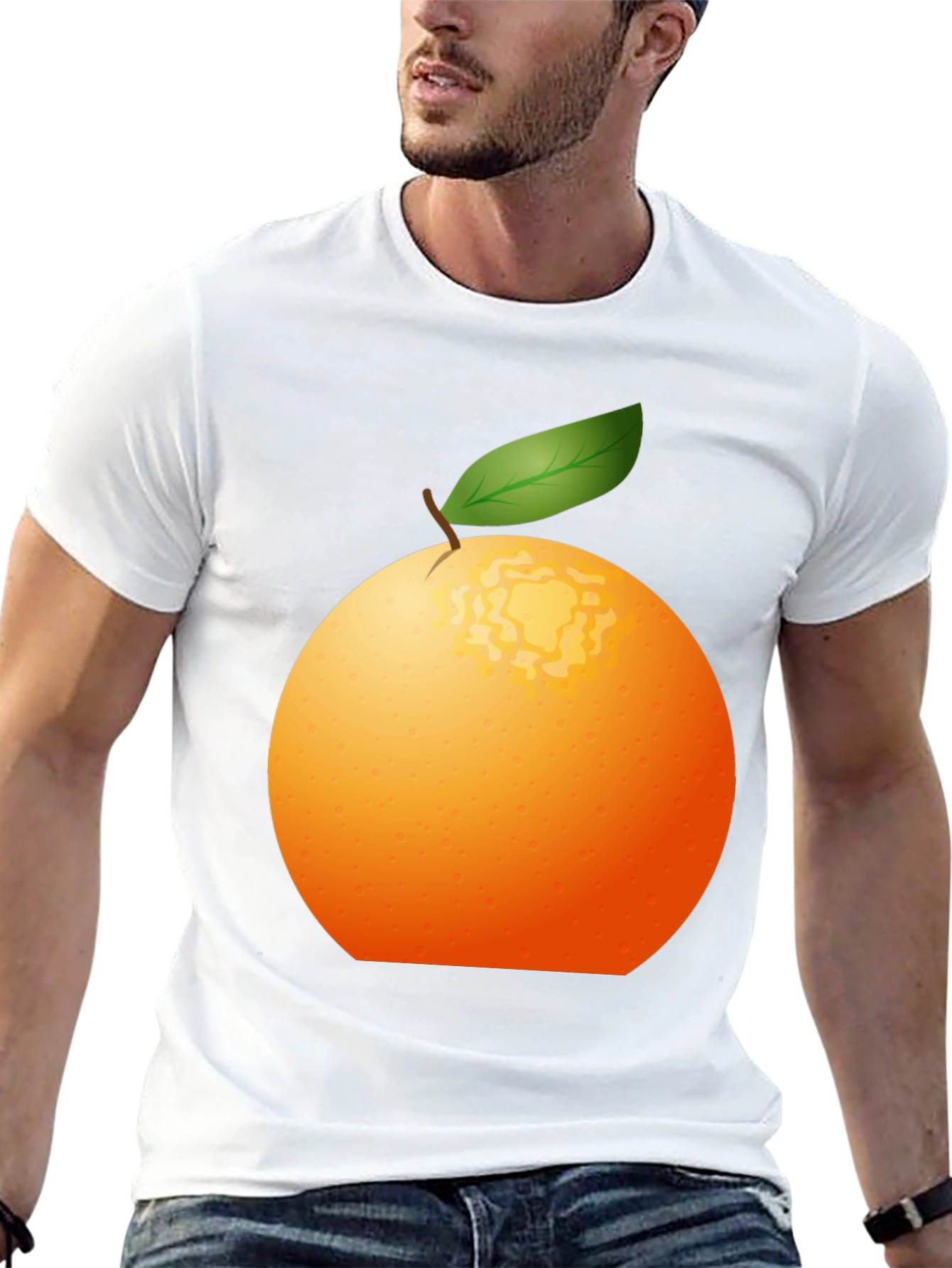 Orange Graphic Tee - Fresh Fruit Design