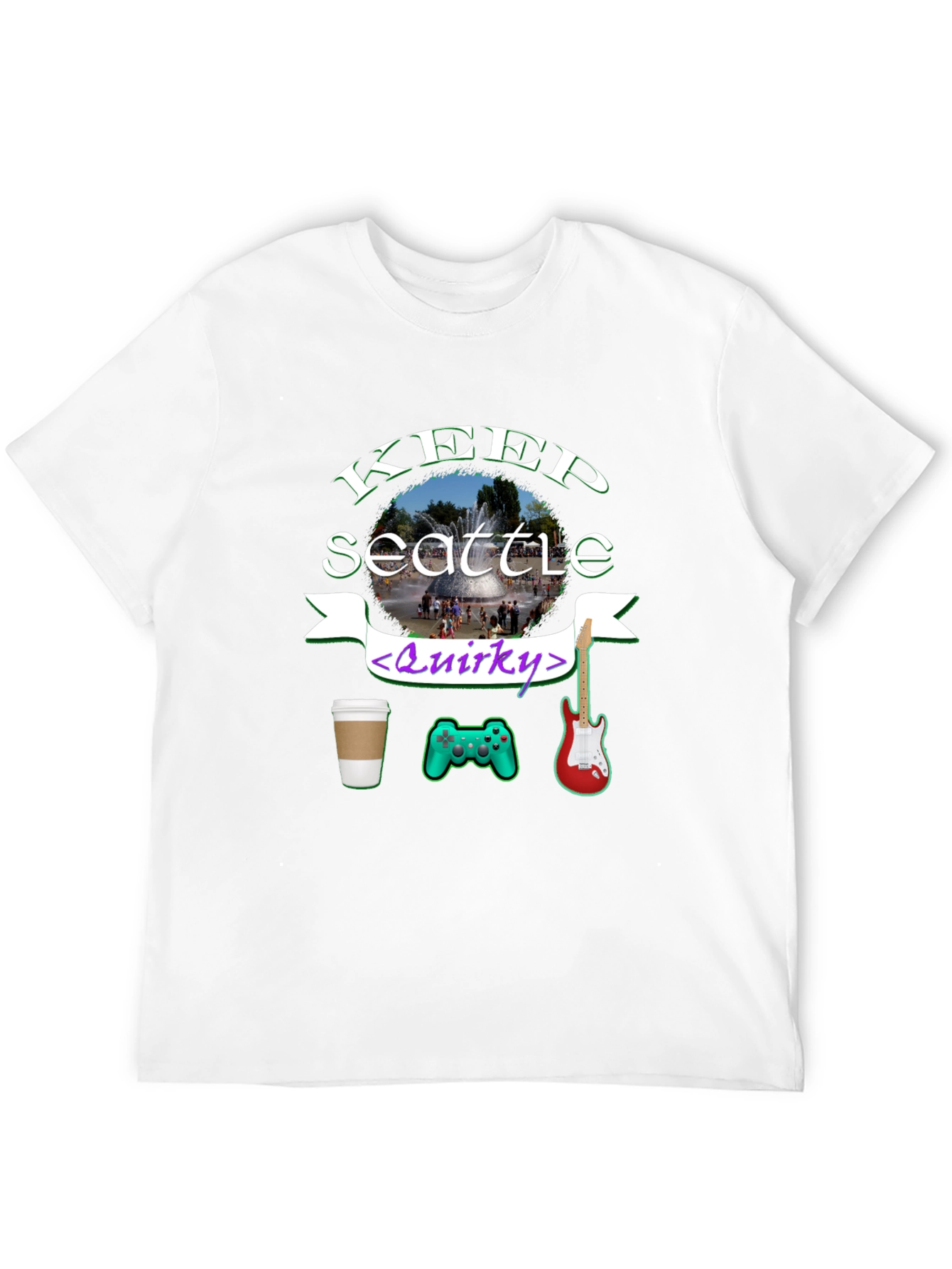 Keep Seattle Quirky T-Shirt Coffee Gaming Music
