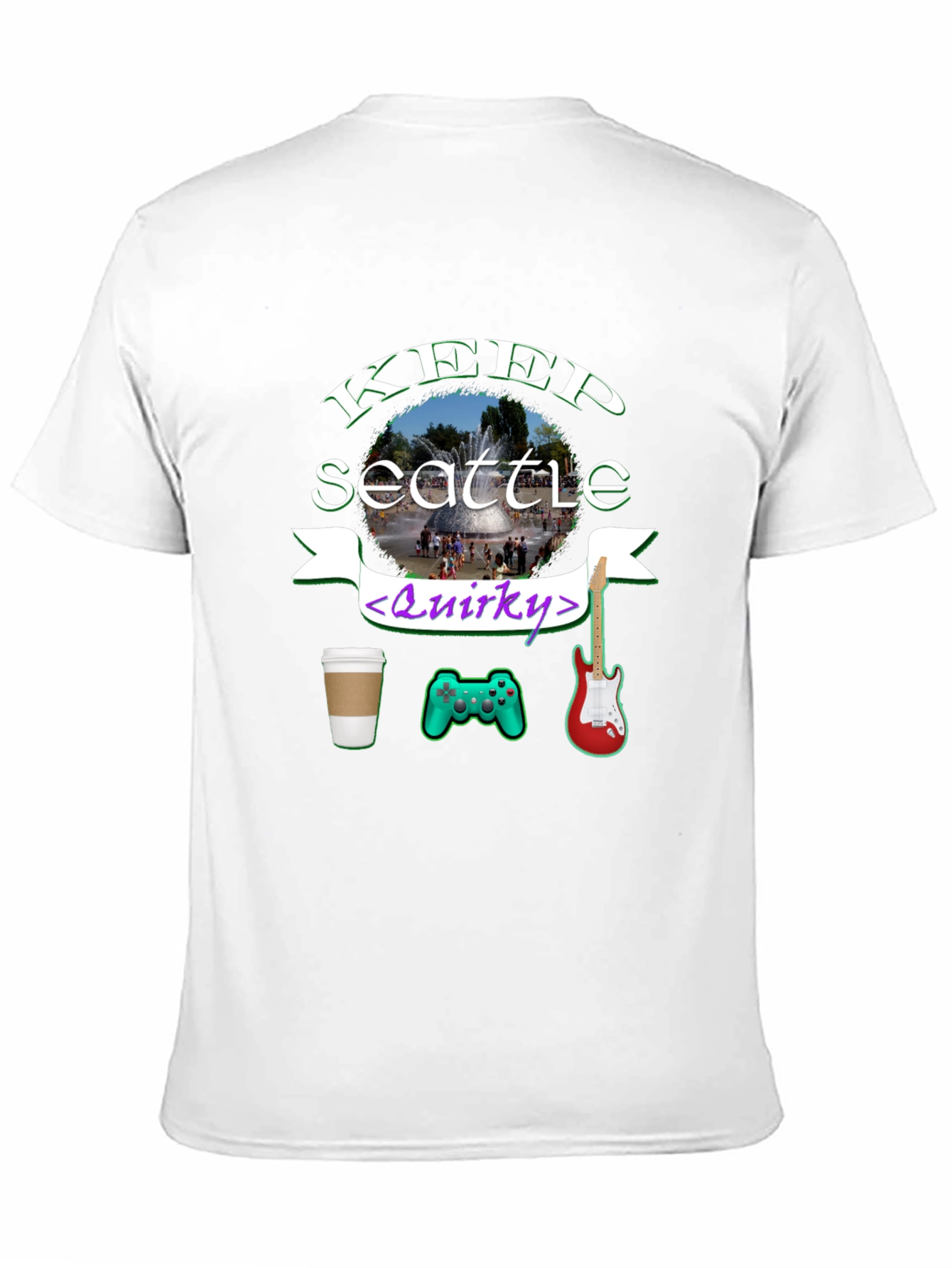 Keep Seattle Quirky T-Shirt Coffee Gaming Music