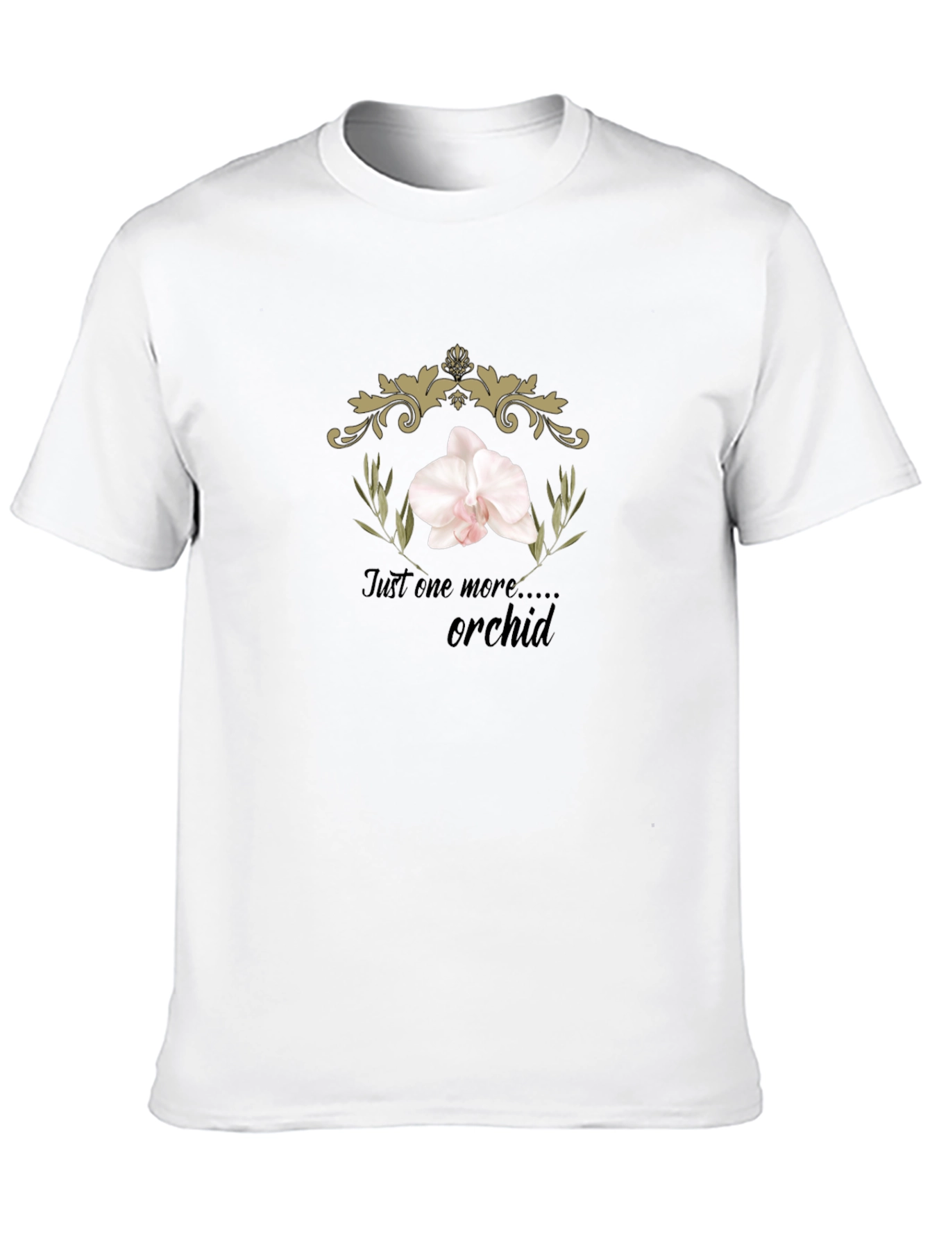 Just One More Orchid Black T-Shirt