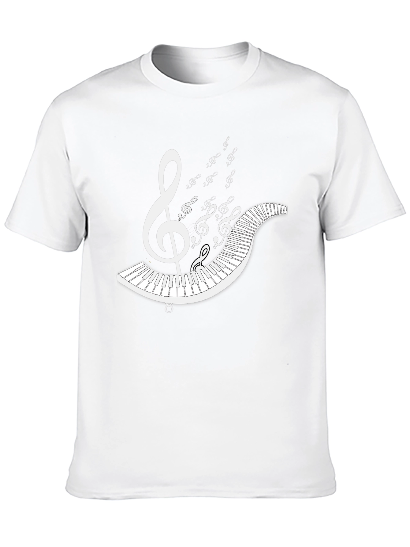 Music Lovers T-Shirt: Piano & Treble Clef
