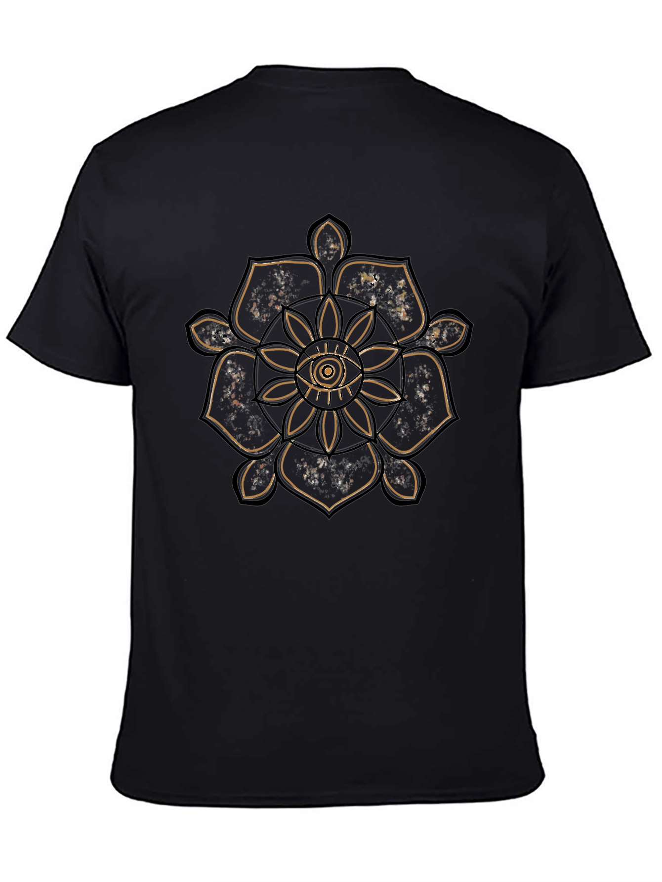 Mystic Eye Mandala Graphic Black T-Shirt