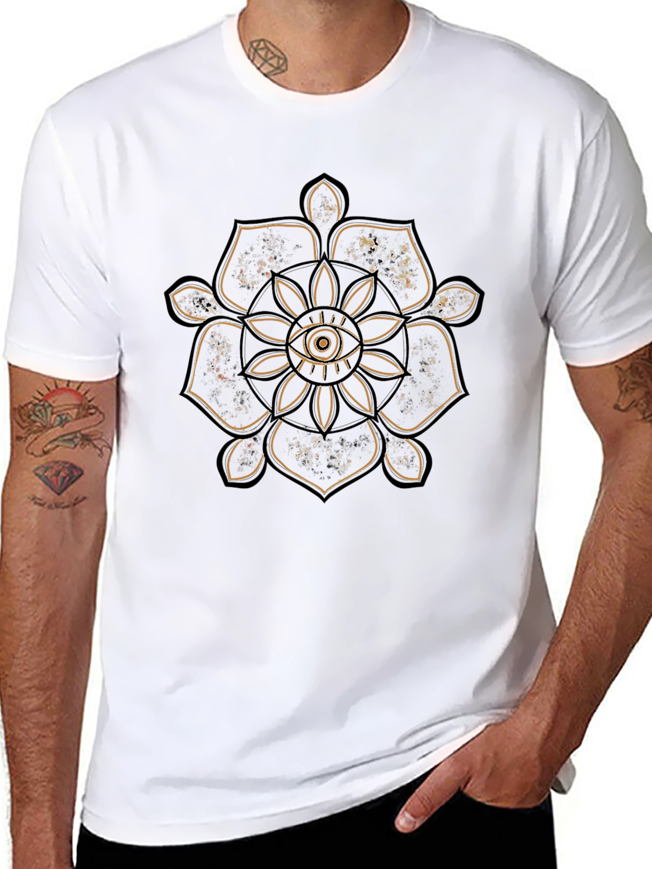 Mystic Eye Mandala Graphic Black T-Shirt