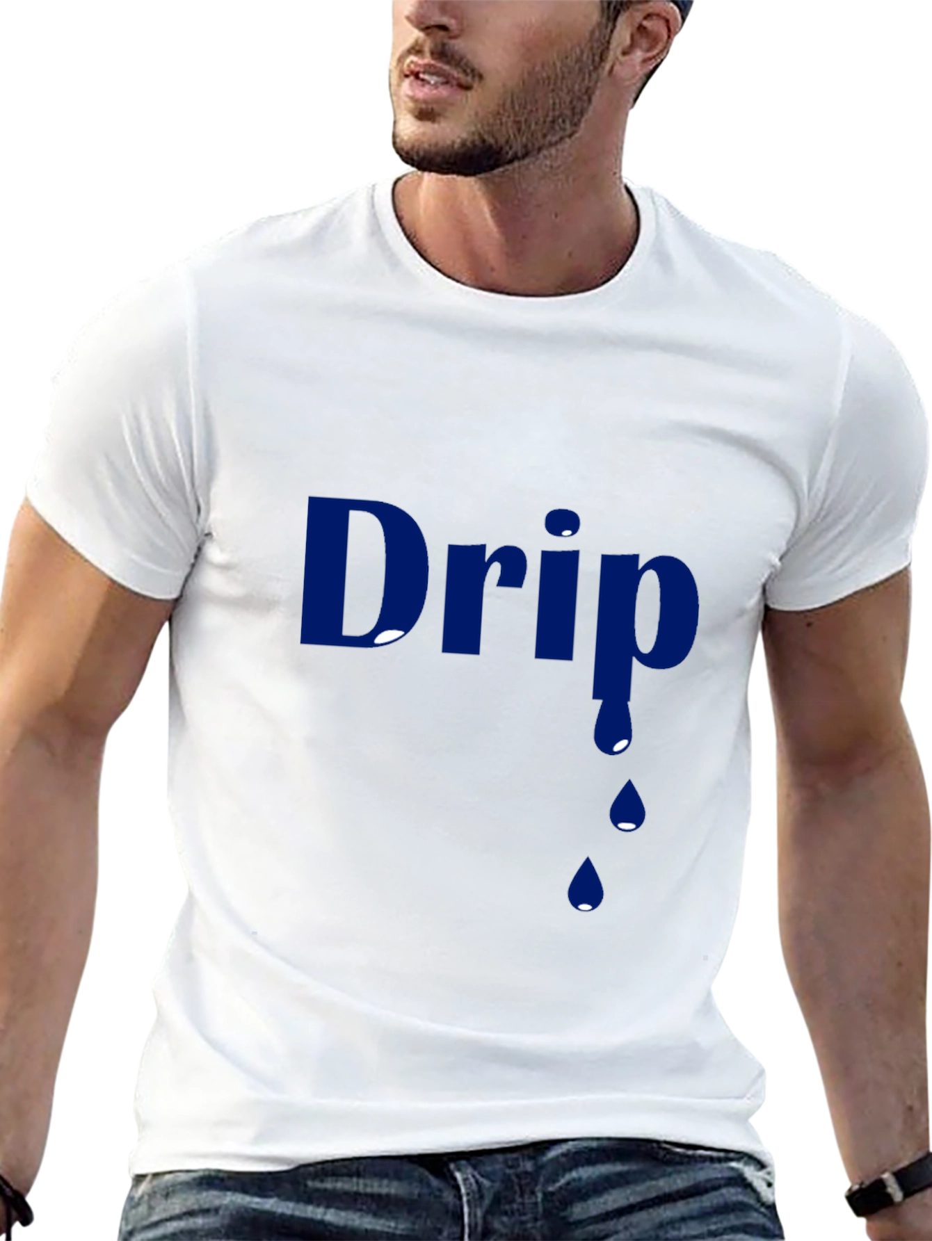 Mens Black Drip Graphic T-Shirt