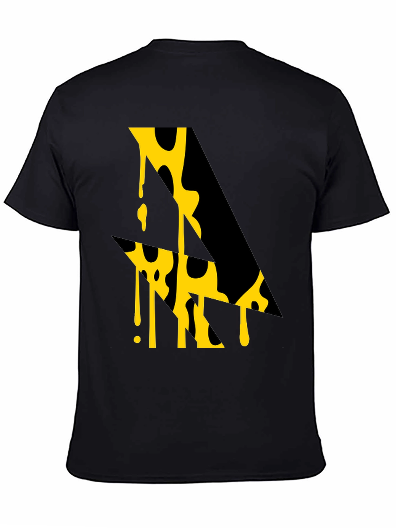 Abstract Graphic Tee - Modern Art Black T-Shirt