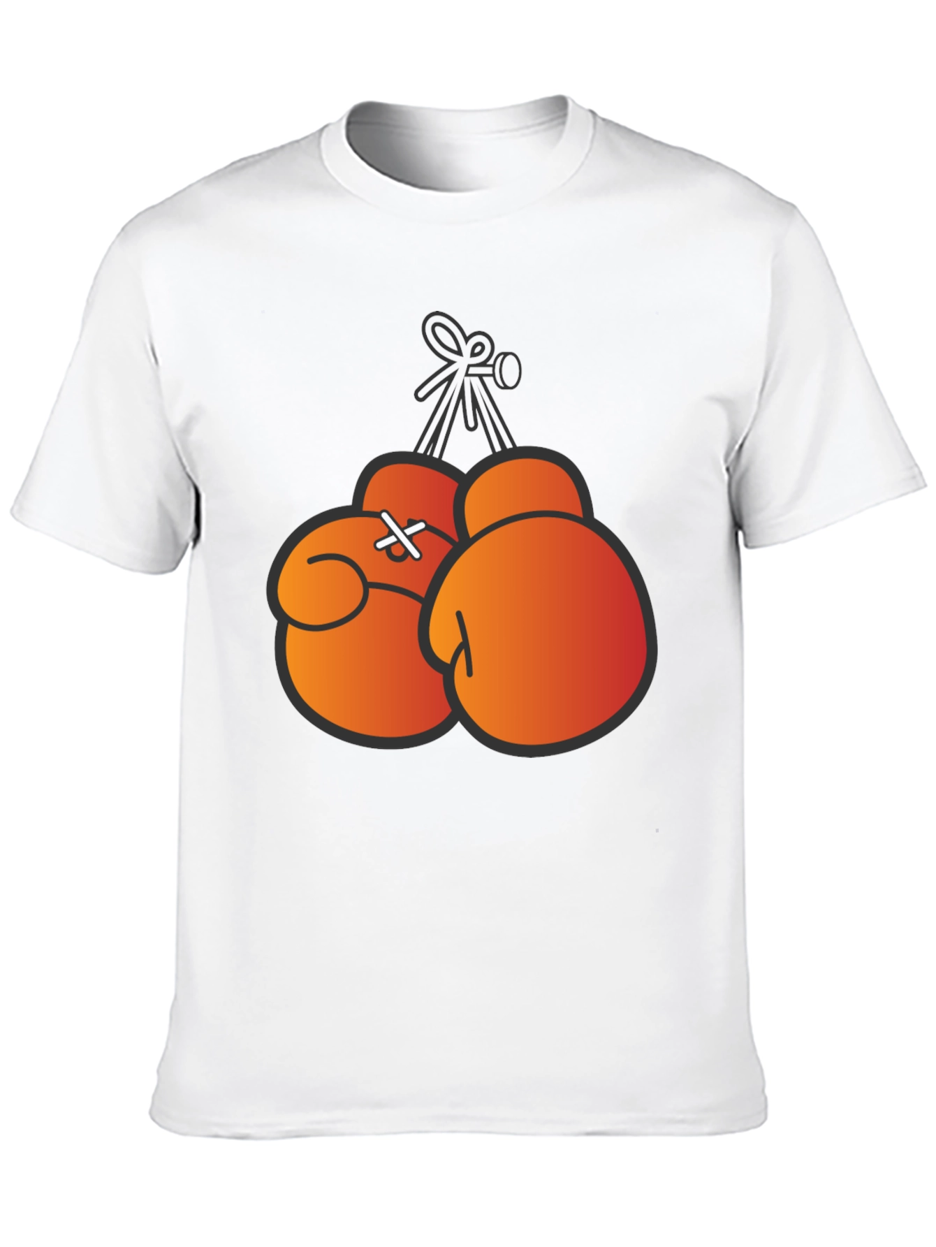 Boxing Gloves Graphic Print T-Shirt - Black