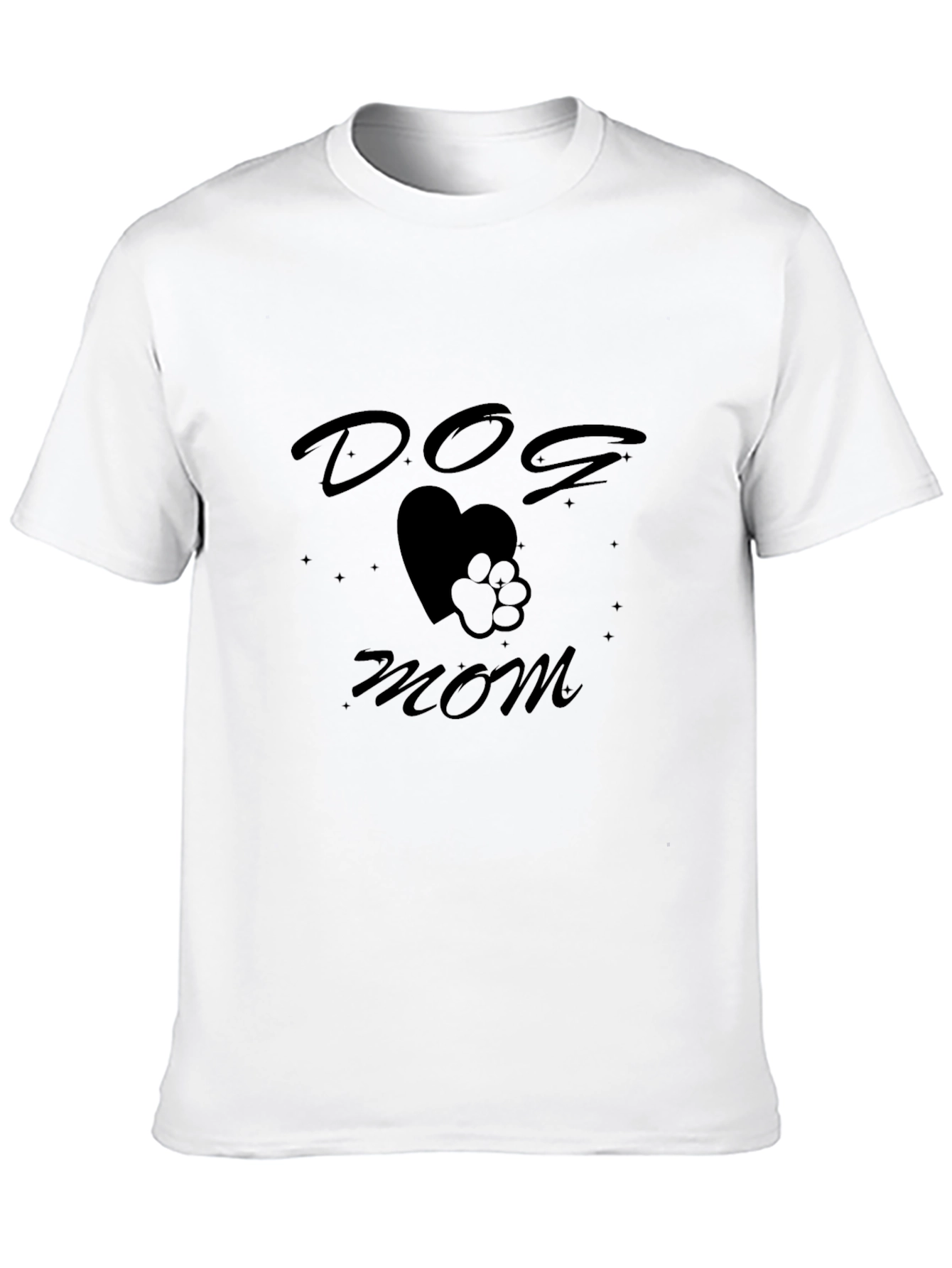 Dog Mom T-Shirt Heart Paw Print Tee