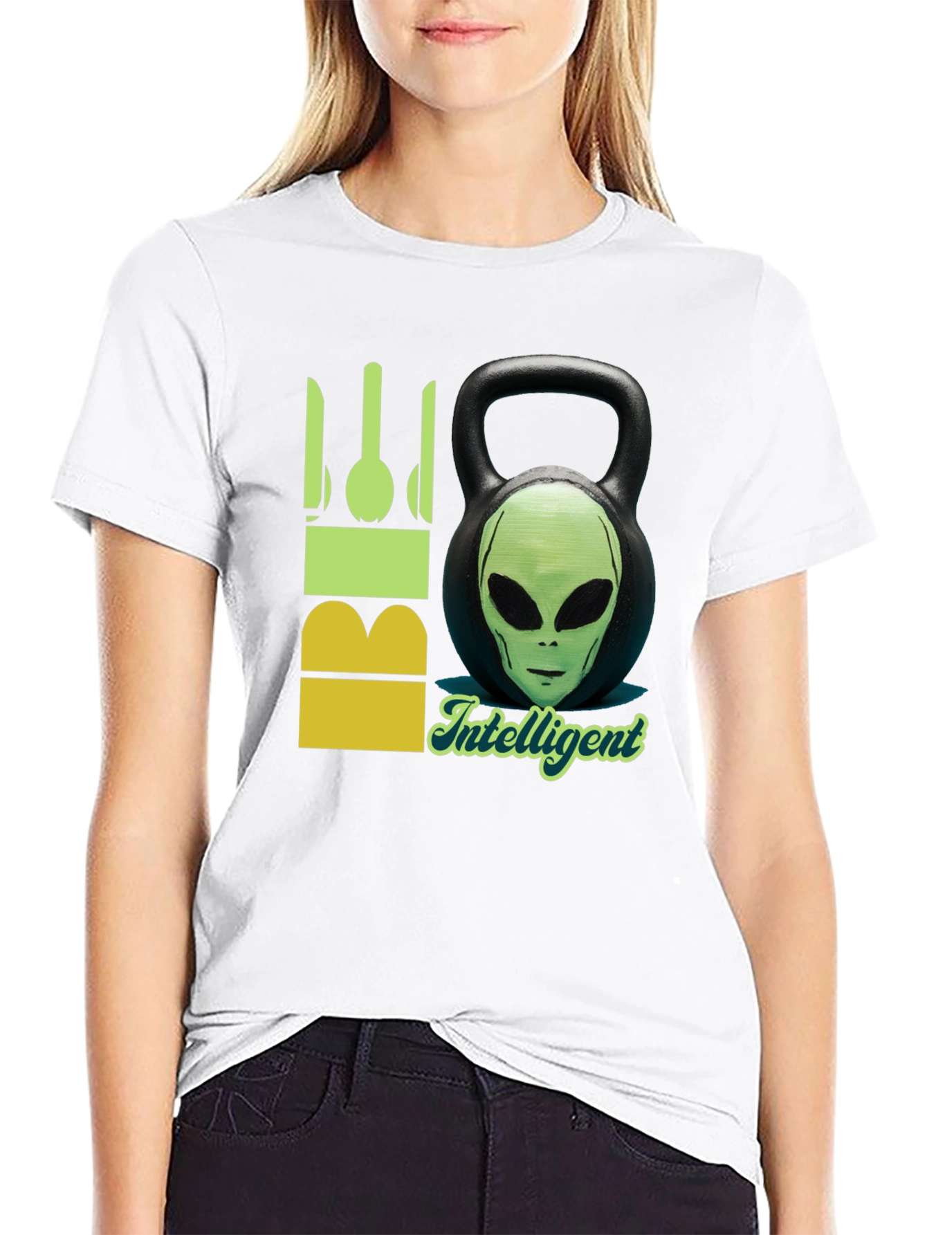 Alien Kettlebell T-Shirt - Intelligent & Fit!