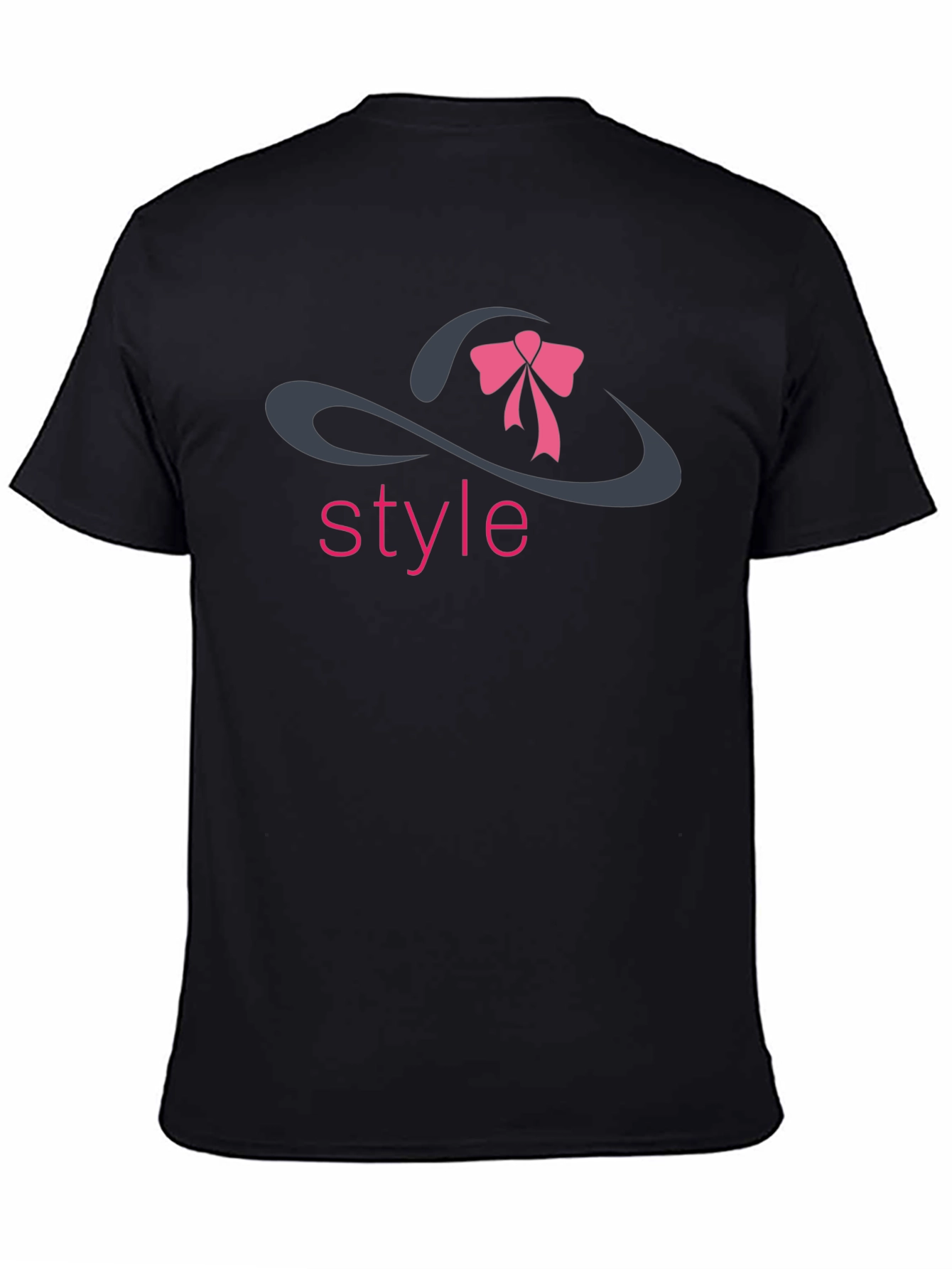 Stylish Black T-Shirt with Style Hat Design