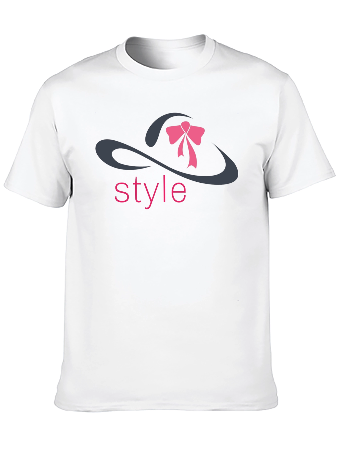 Stylish Black T-Shirt with Style Hat Design