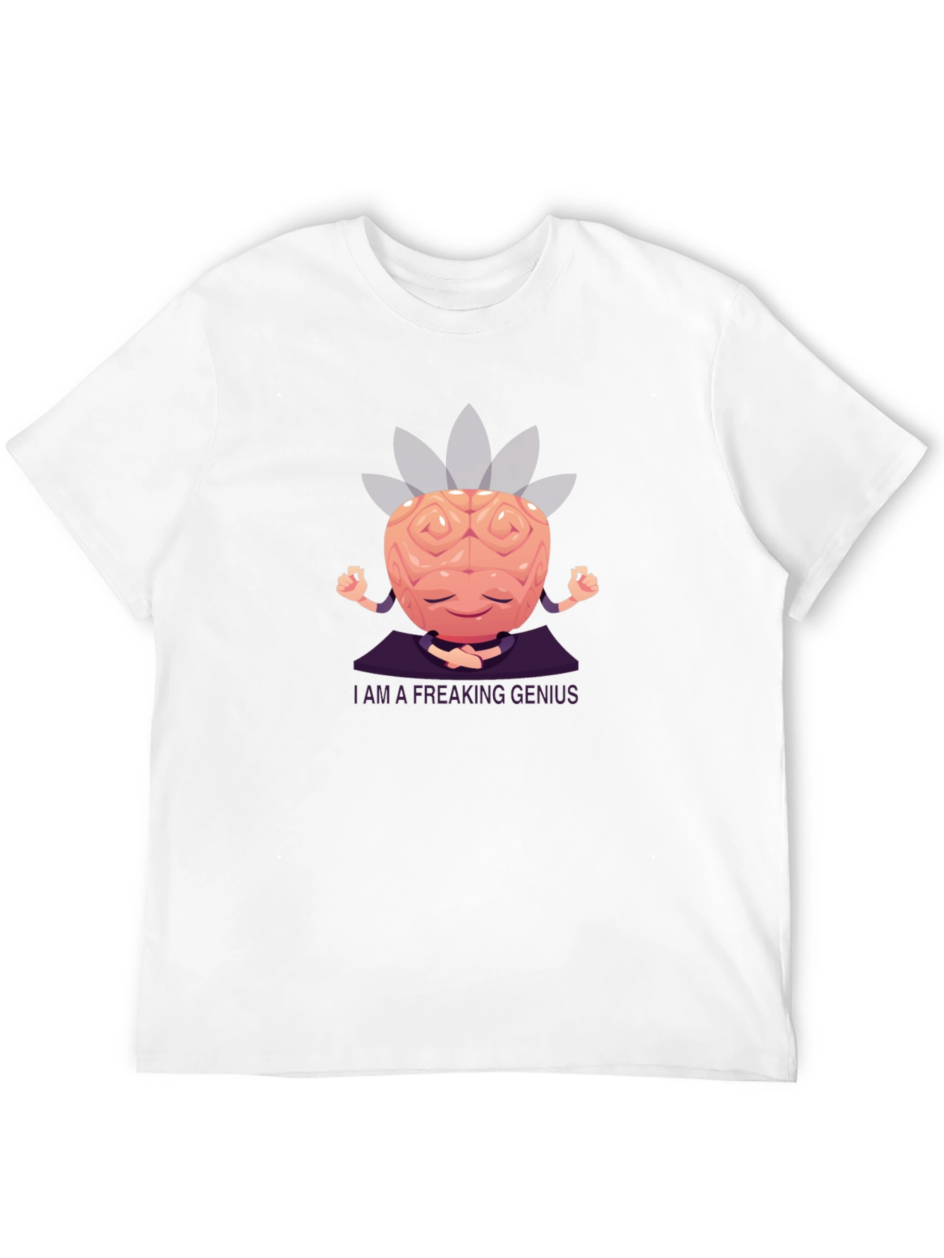 Brainy Genius Graphic Tee - Meditating Mind T-Shirt
