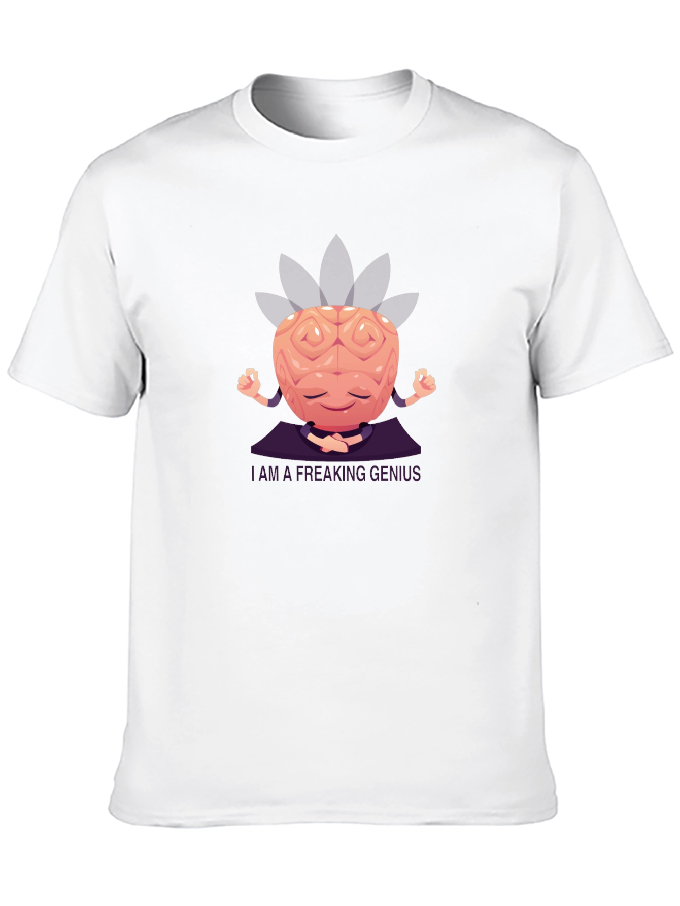 Brainy Genius Graphic Tee - Meditating Mind T-Shirt