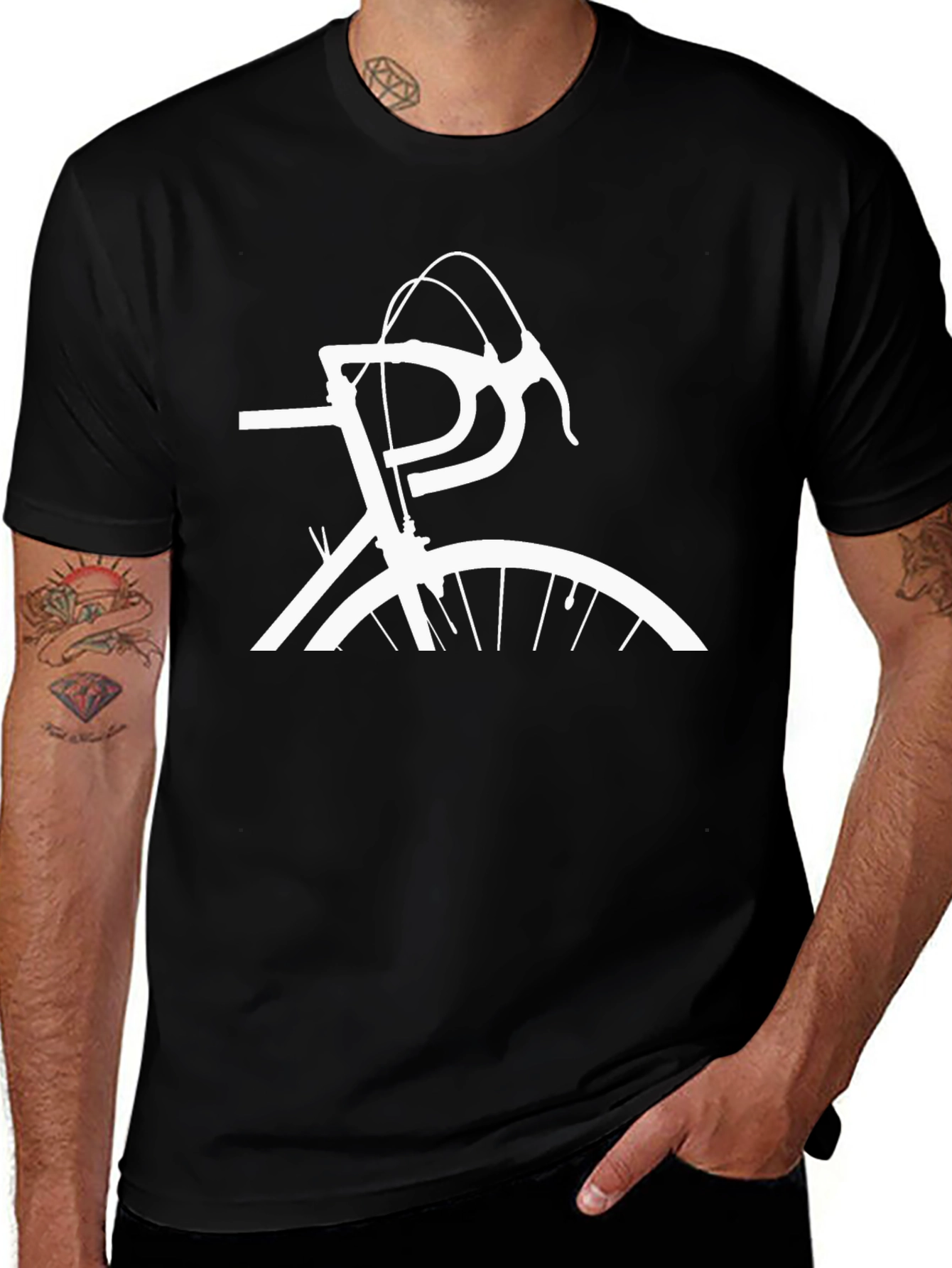 Cycling Silhouette Black T-Shirt