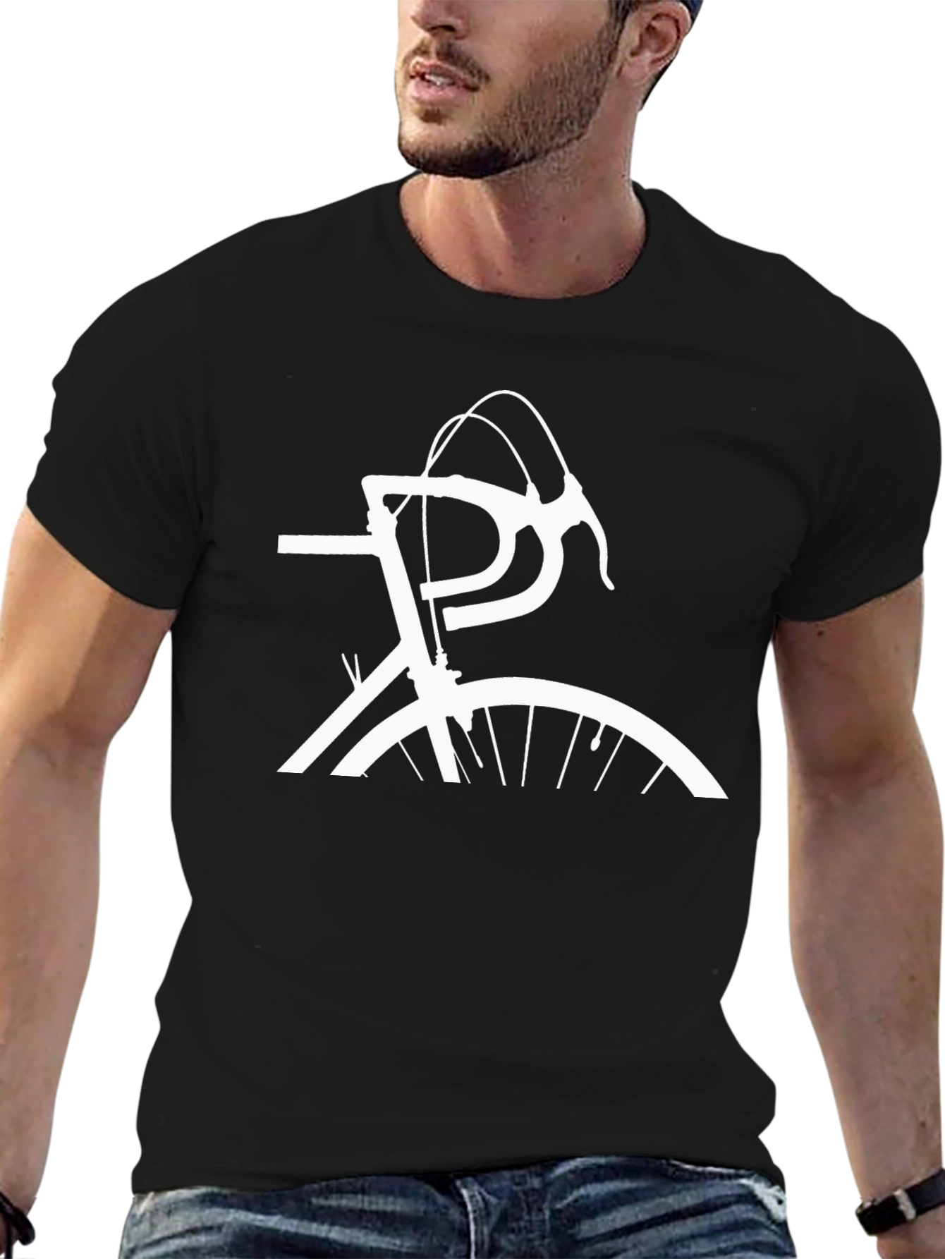 Cycling Silhouette Black T-Shirt