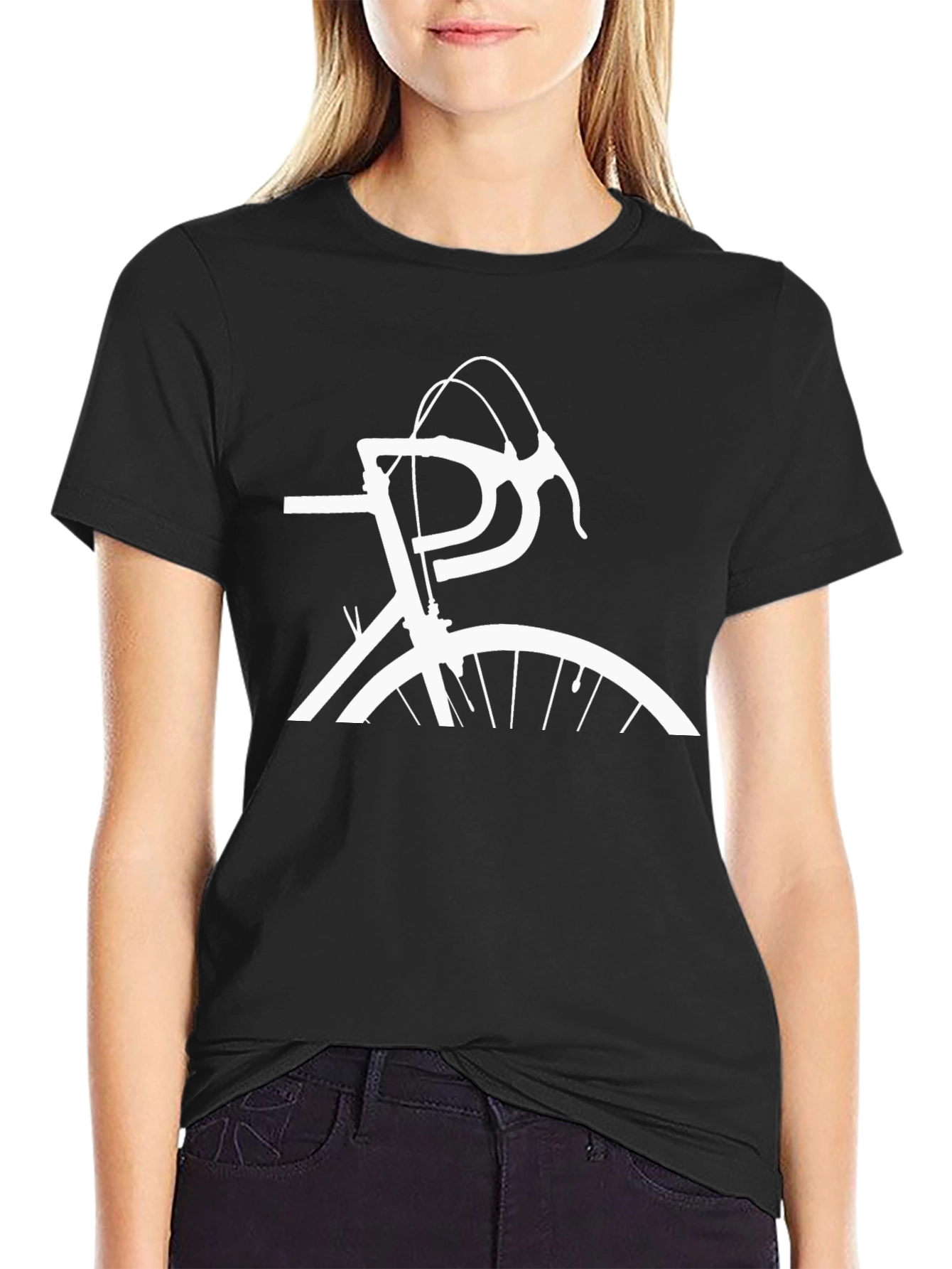 Cycling Silhouette Black T-Shirt