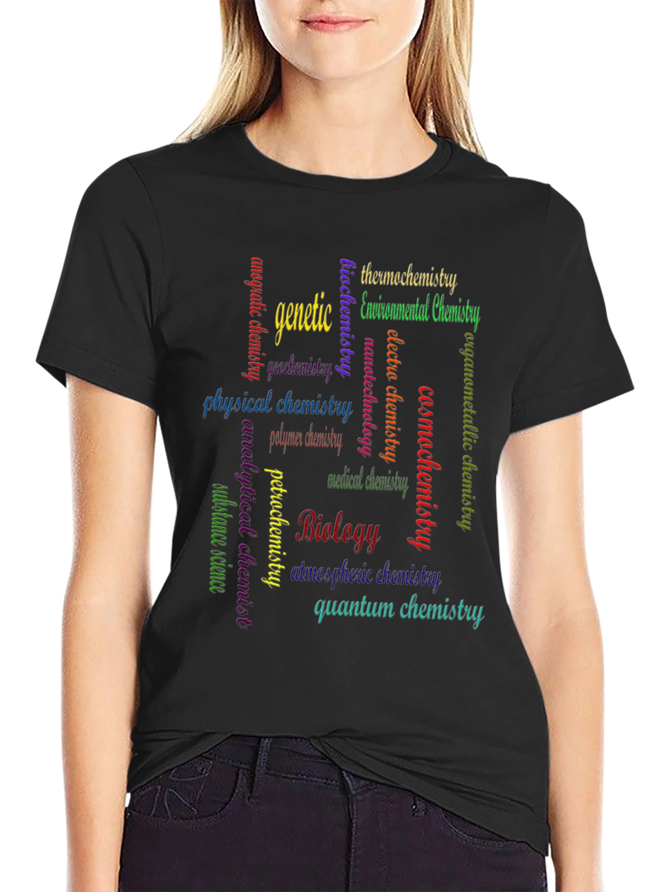 Science Word Cloud Graphic T-Shirt