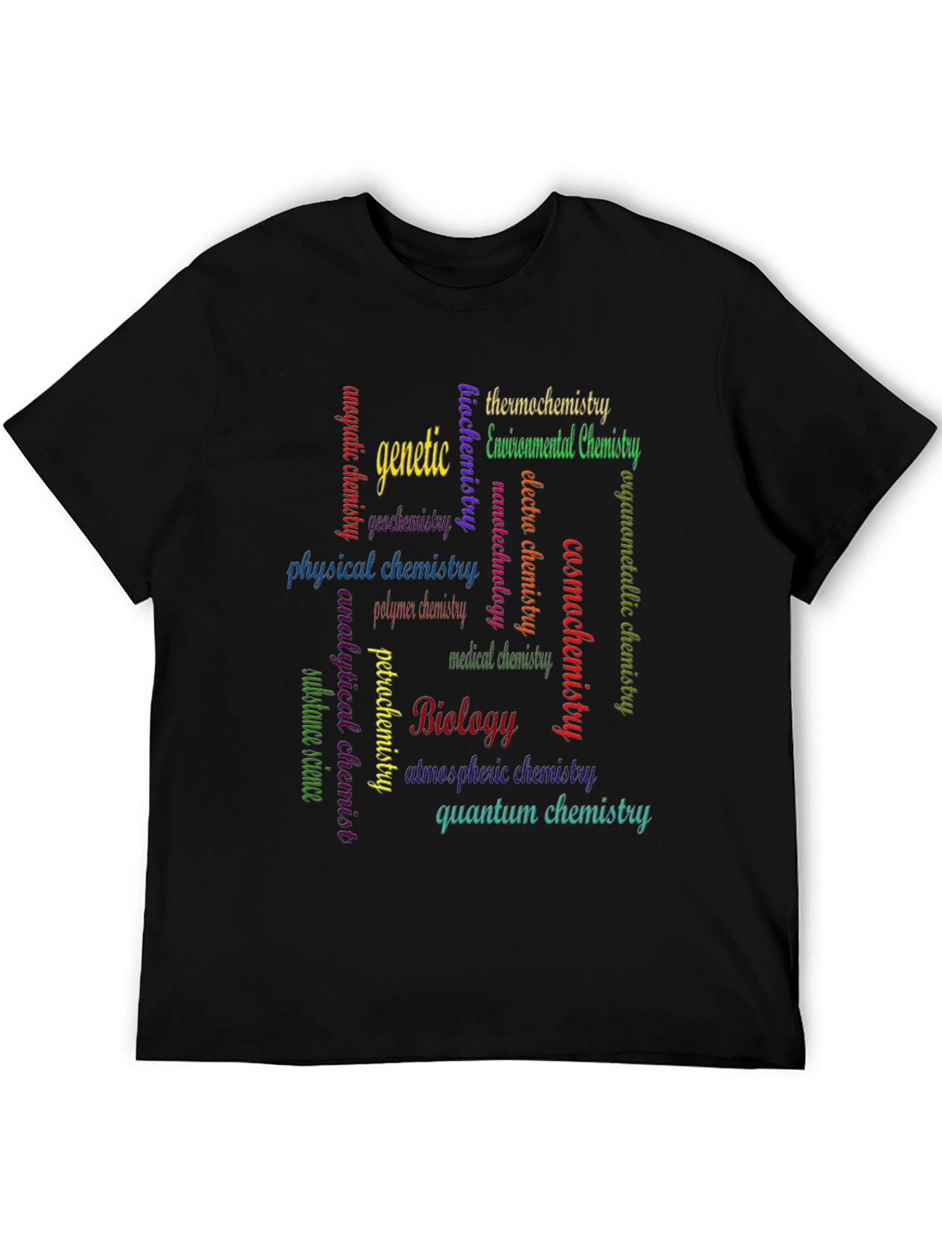 Science Word Cloud Graphic T-Shirt