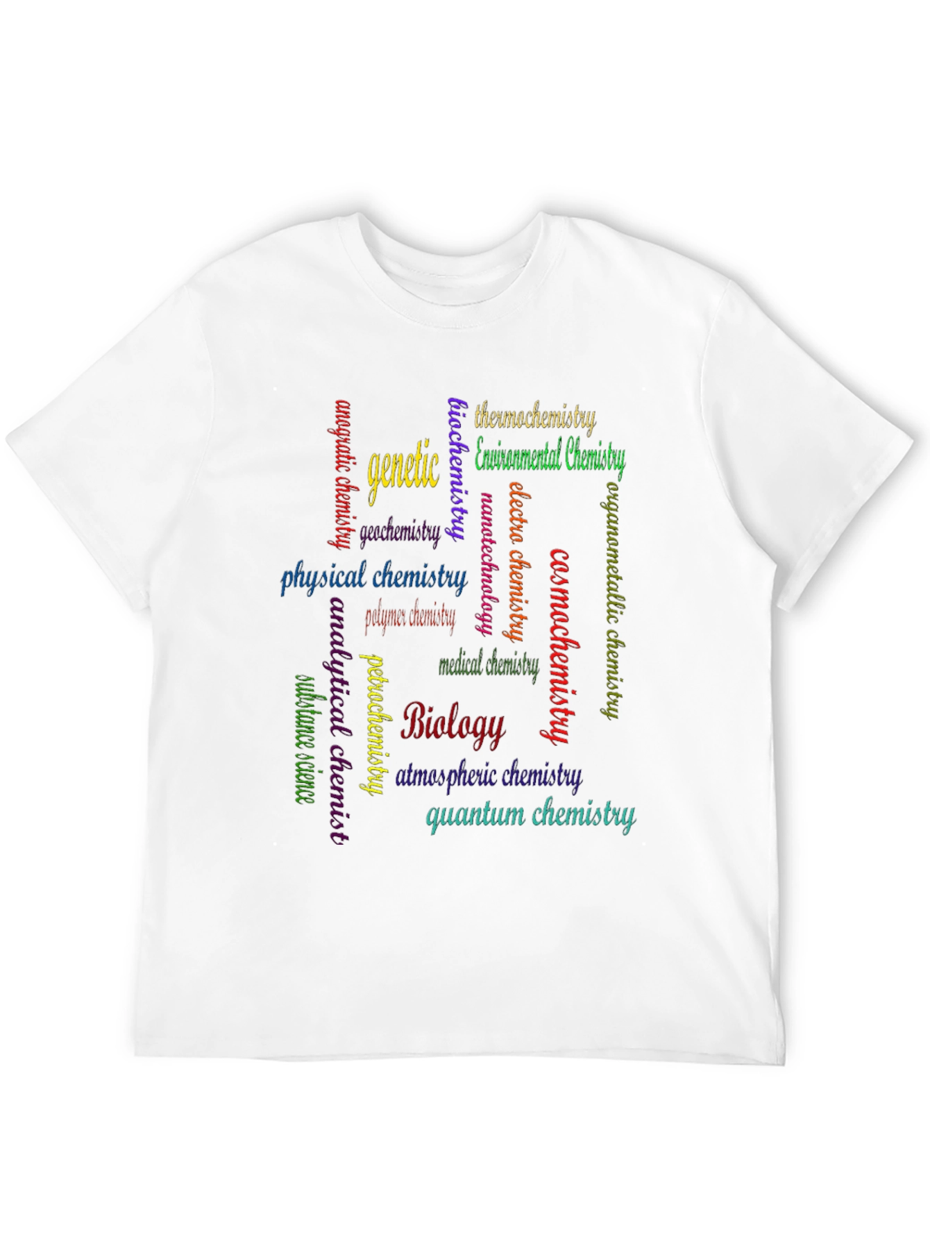 Science Word Cloud Graphic T-Shirt