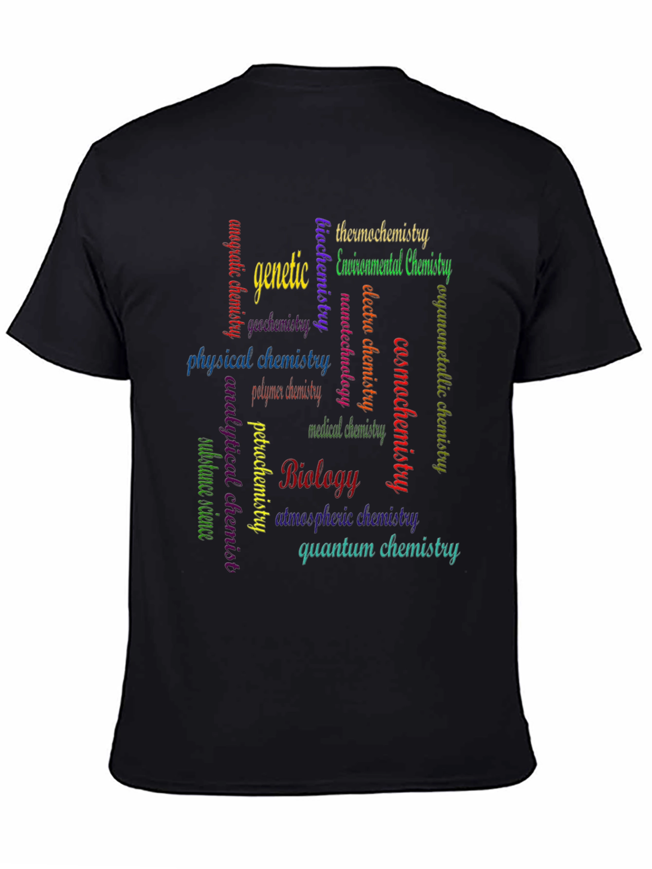 Science Word Cloud Graphic T-Shirt