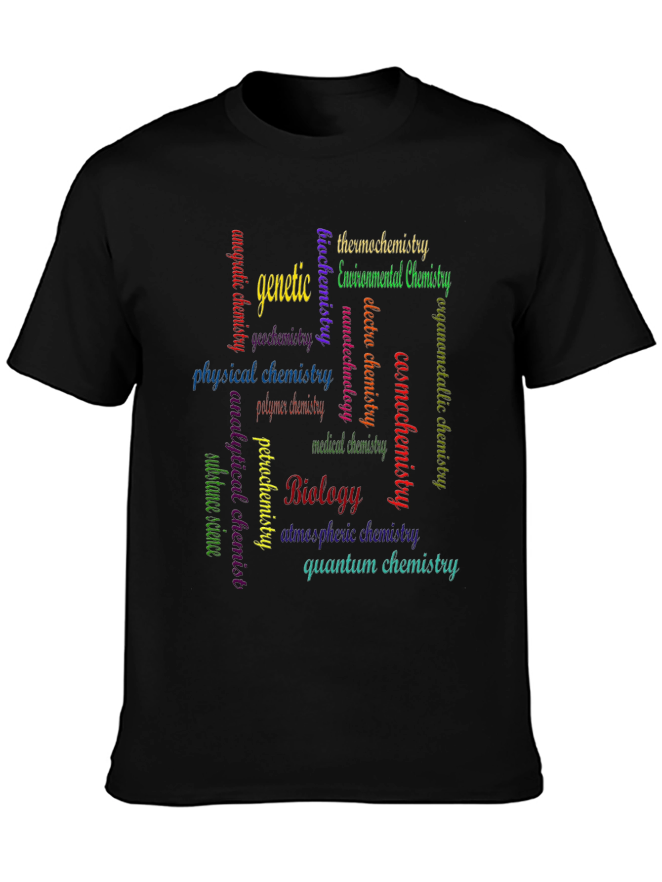 Science Word Cloud Graphic T-Shirt