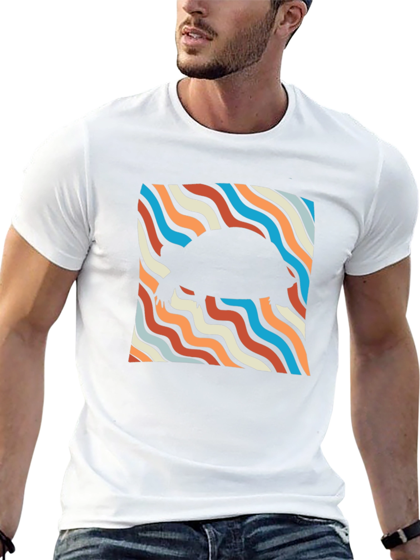Retro Turtle Silhouette Tee - Cool Black T-Shirt