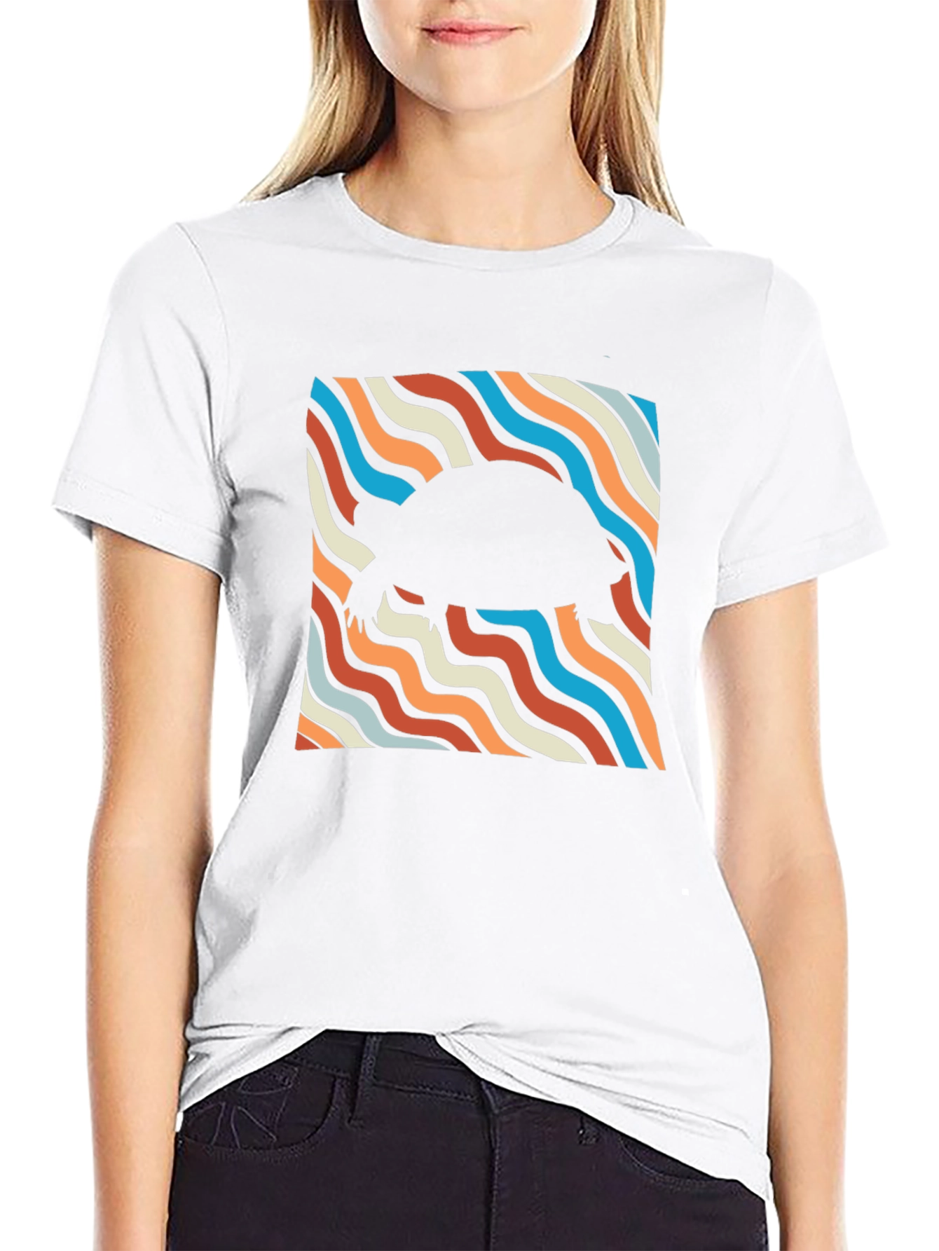 Retro Turtle Silhouette Tee - Cool Black T-Shirt