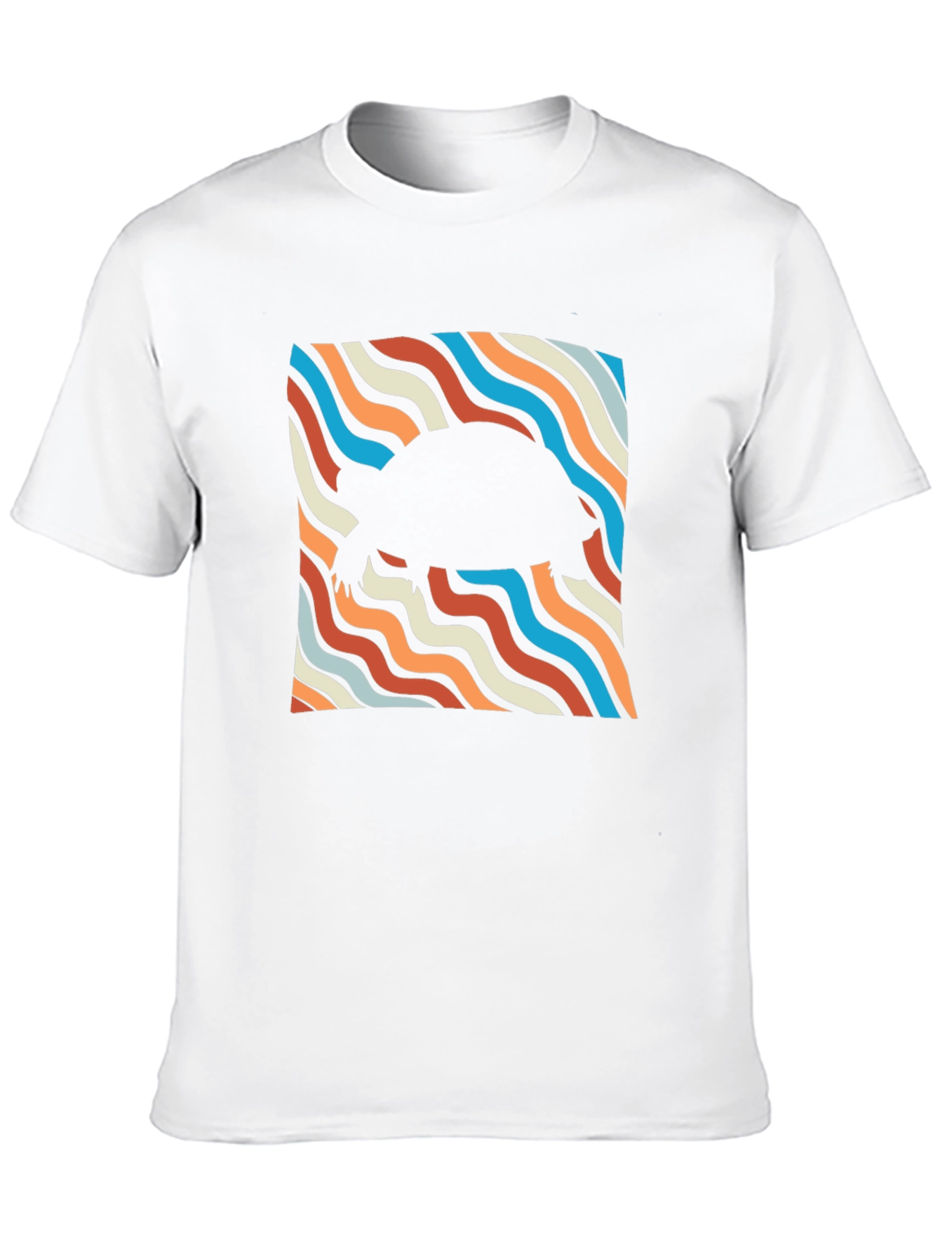 Retro Turtle Silhouette Tee - Cool Black T-Shirt