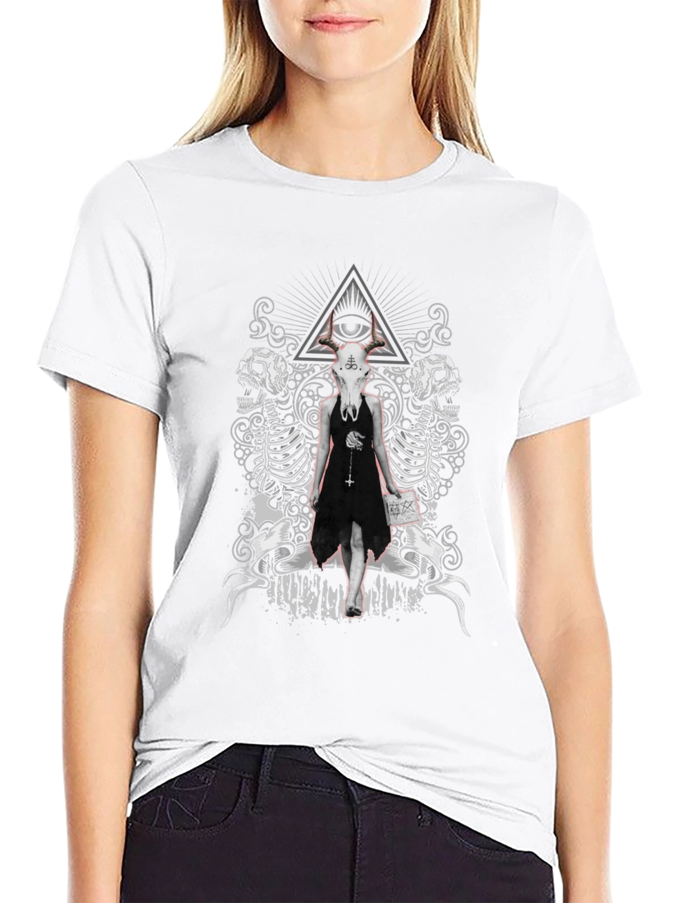 Gothic Skull T-Shirt: Edgy Occult Fashion