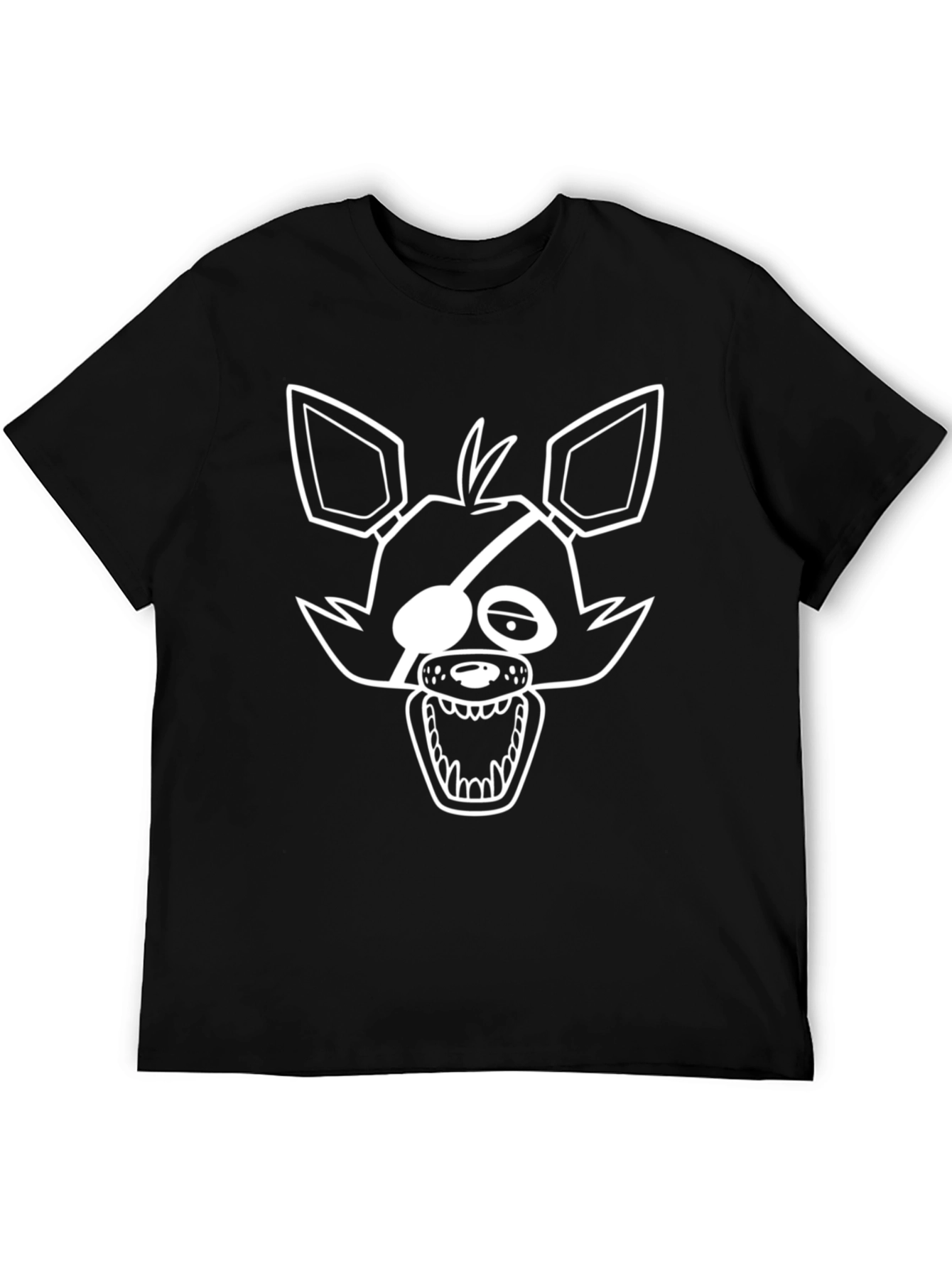 Foxy FNAF Graphic Tee - Black Cotton Blend