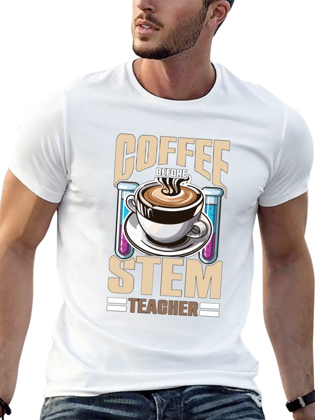 Coffee Before STEM Teacher T-Shirt