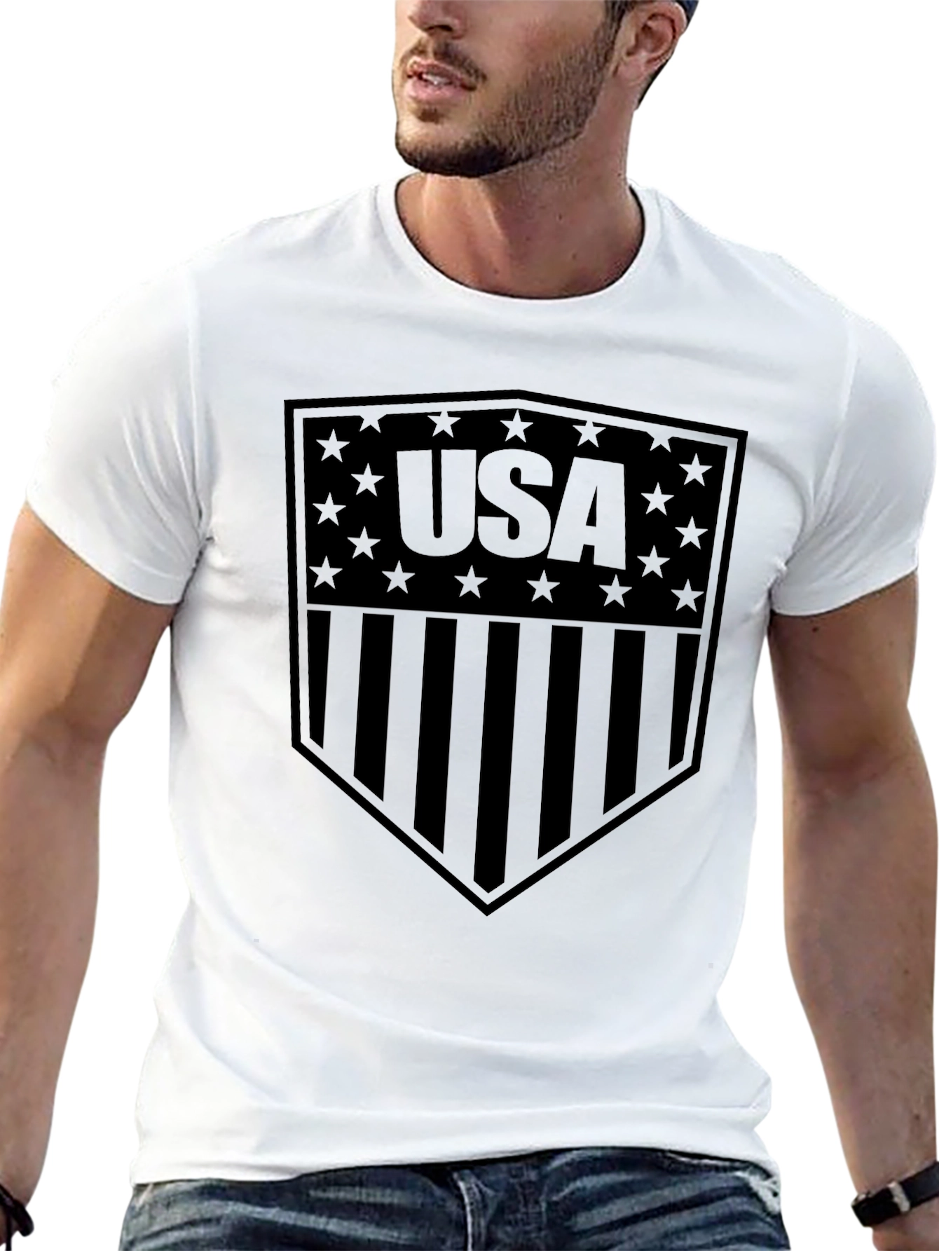 USA Shield Graphic T-Shirt - Patriotic American Pride