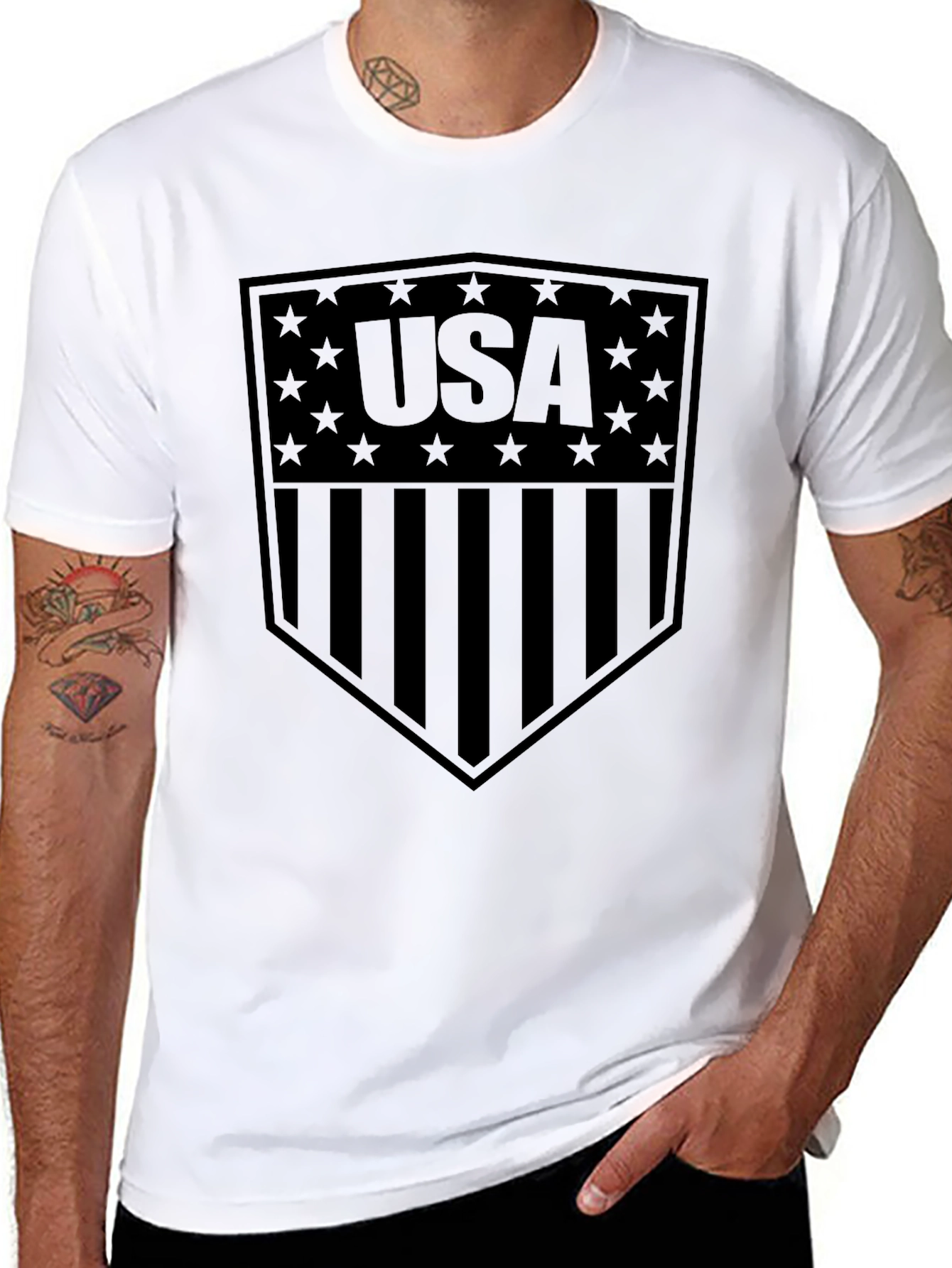 USA Shield Graphic T-Shirt - Patriotic American Pride