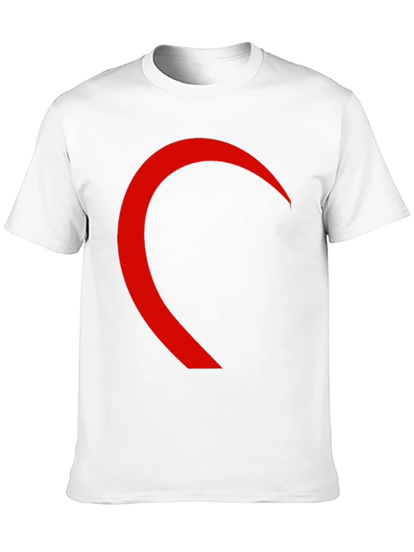 Black T-Shirt with Red Crescent Design