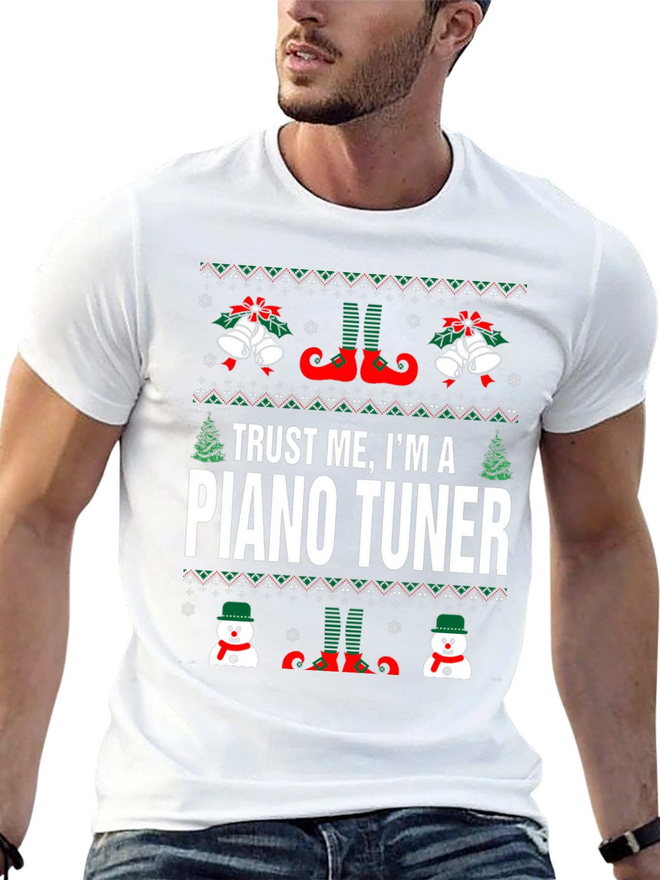 Trust Me Im A Piano Tuner Christmas T-Shirt