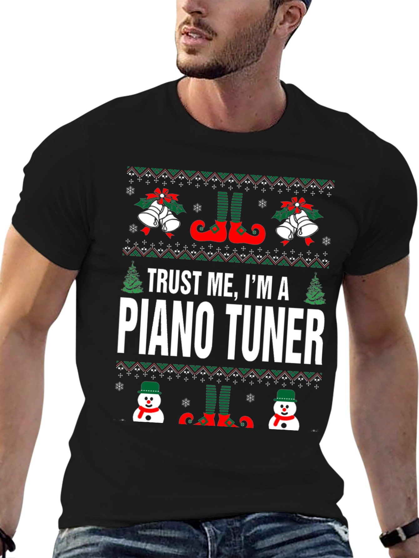 Trust Me Im A Piano Tuner Christmas T-Shirt