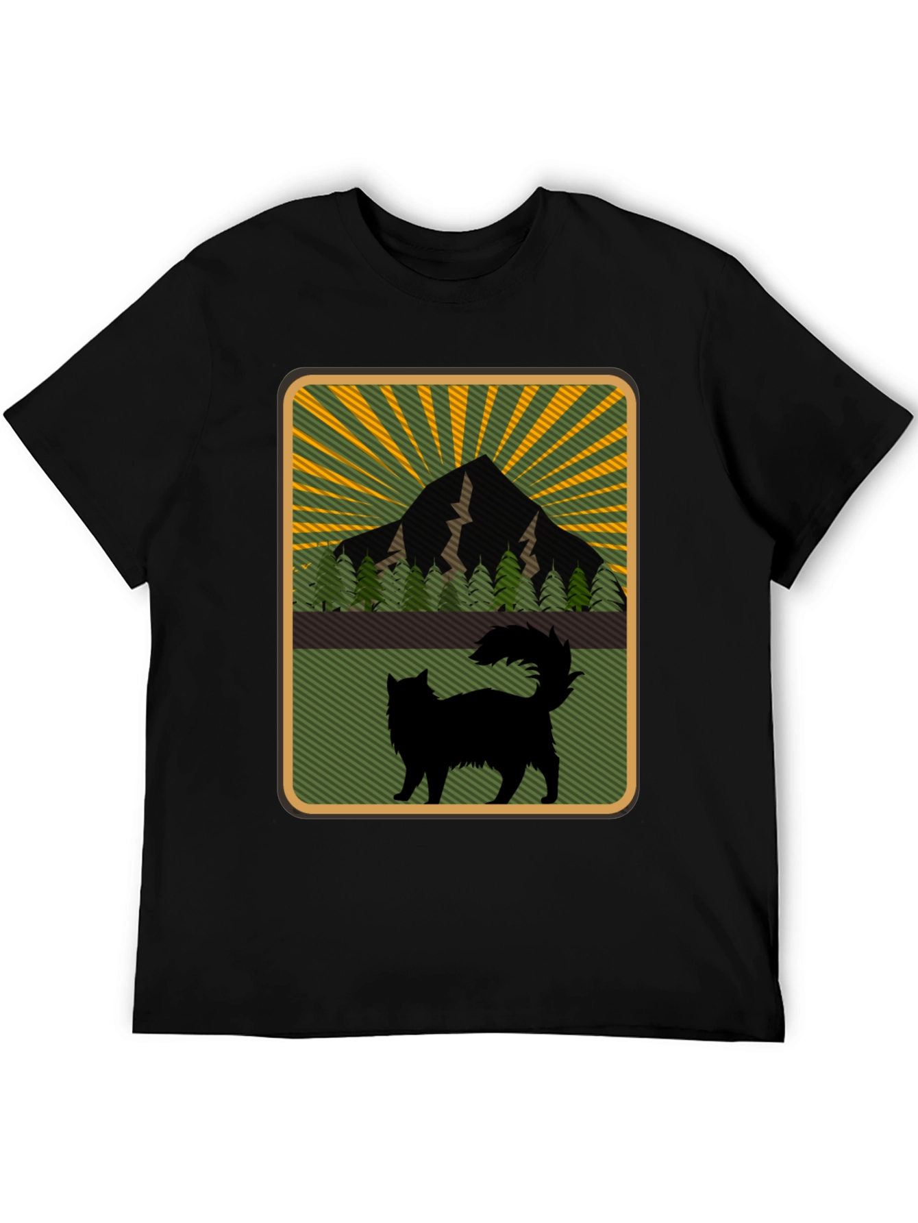 Mountain Cat Graphic Tee - Nature Lovers Shirt