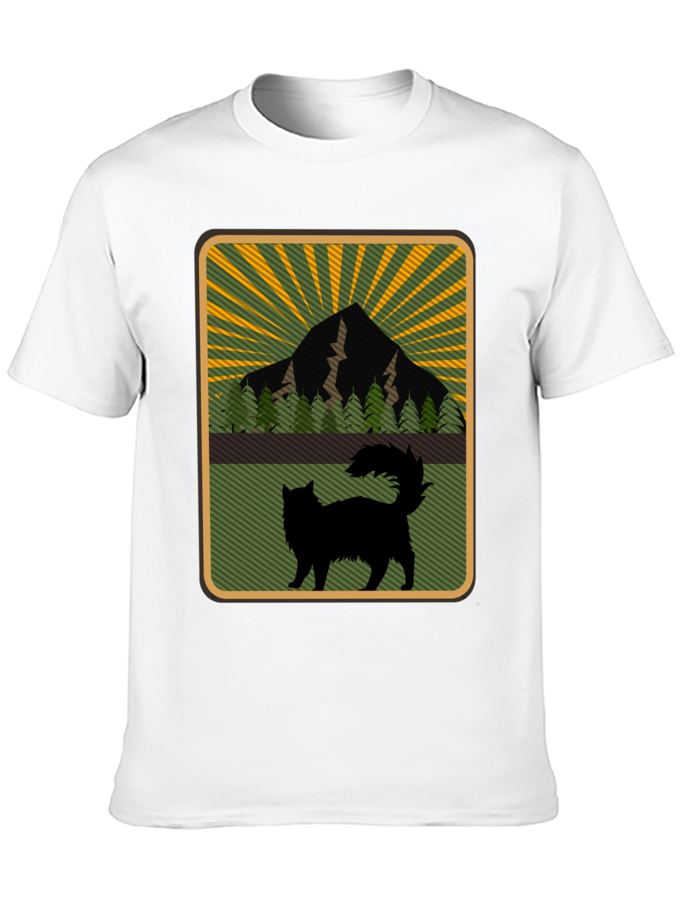 Mountain Cat Graphic Tee - Nature Lovers Shirt