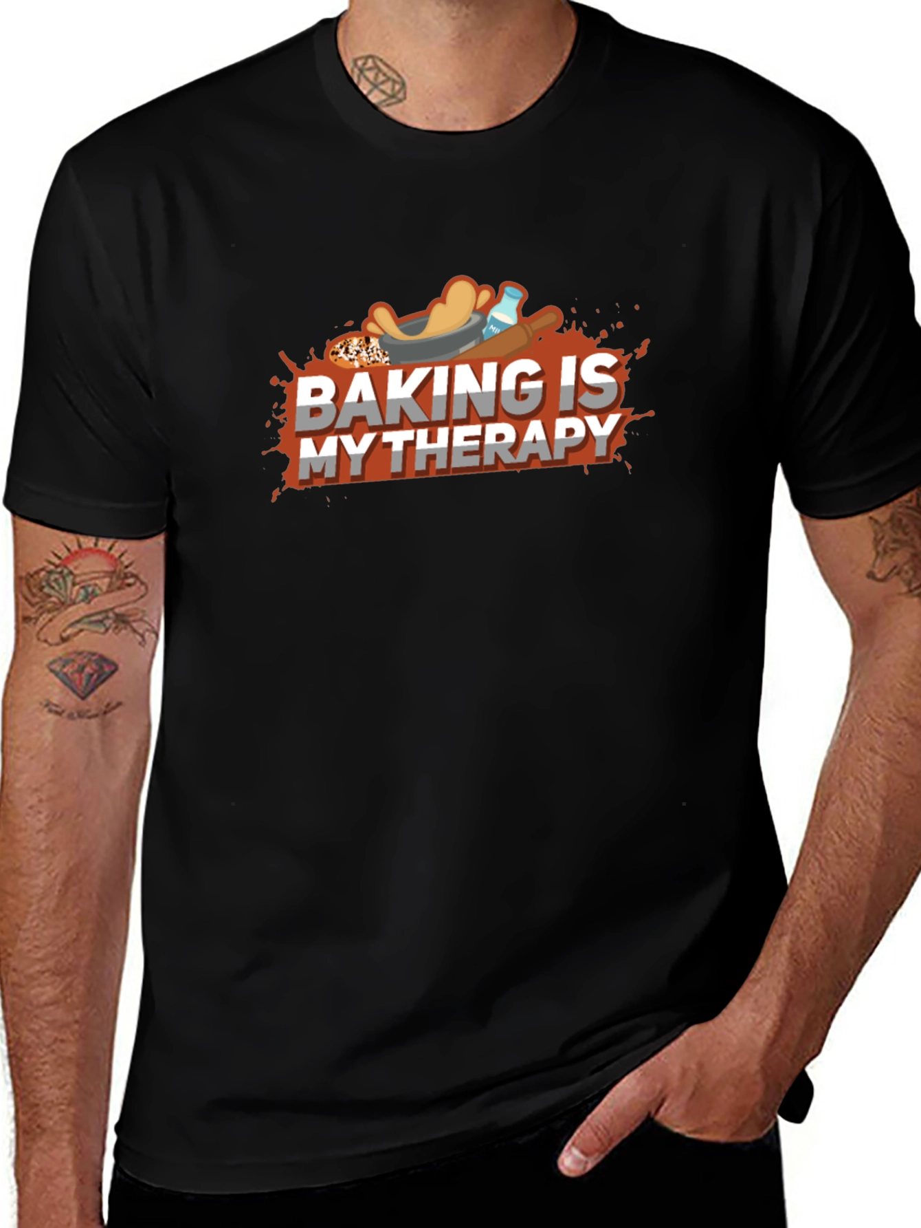 Baking is My Therapy Graphic T-Shirt