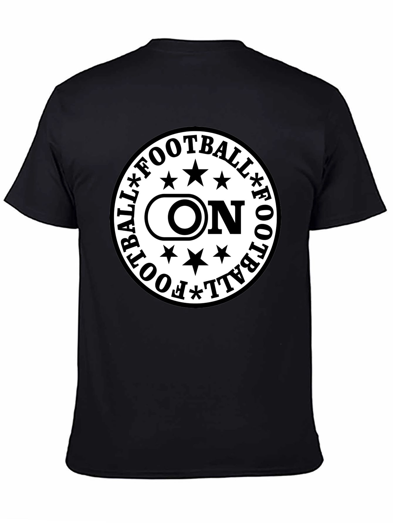 Football On Graphic Tee - Black