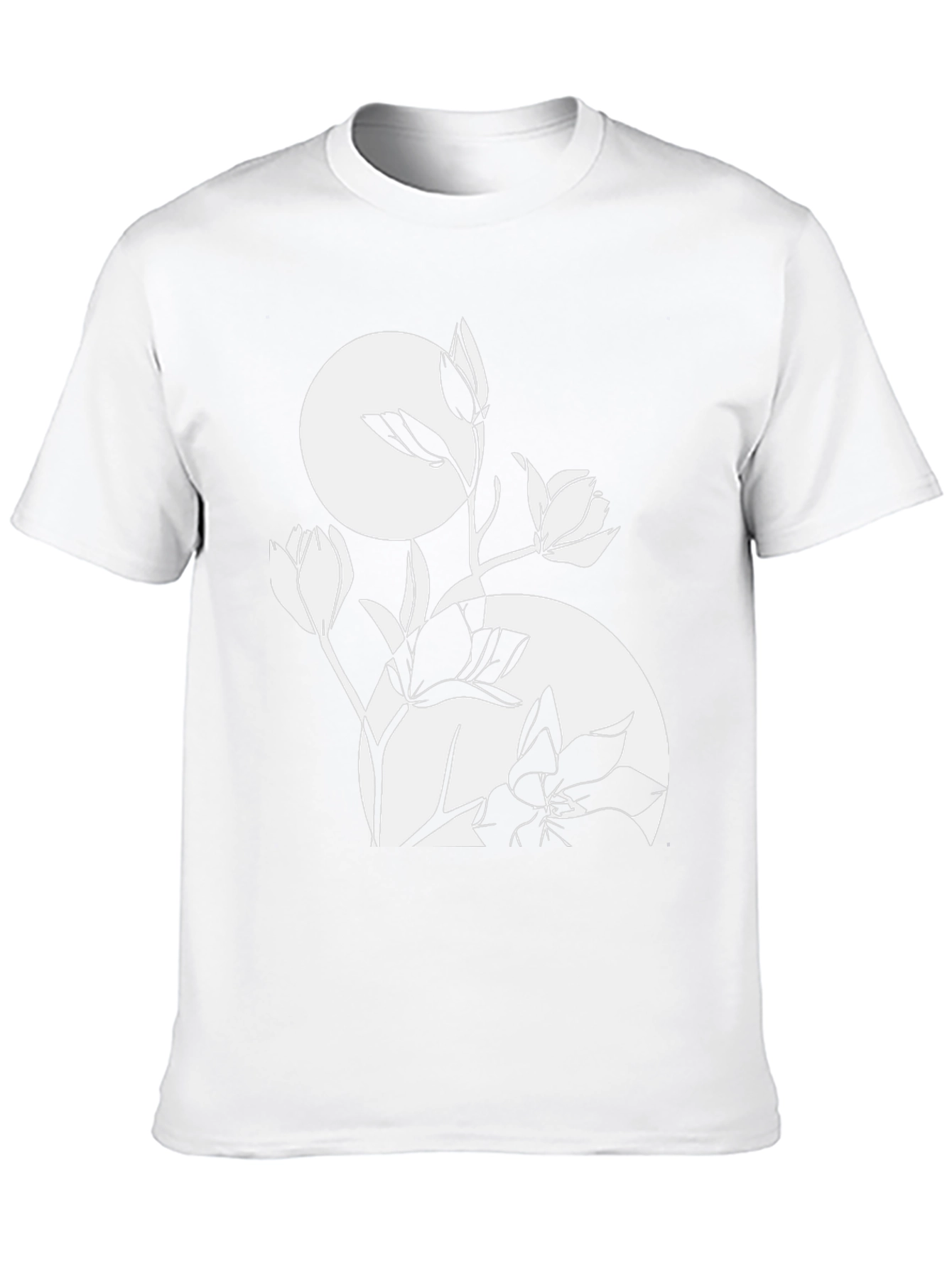 Floral Graphic Tee - Stylish Black T-Shirt
