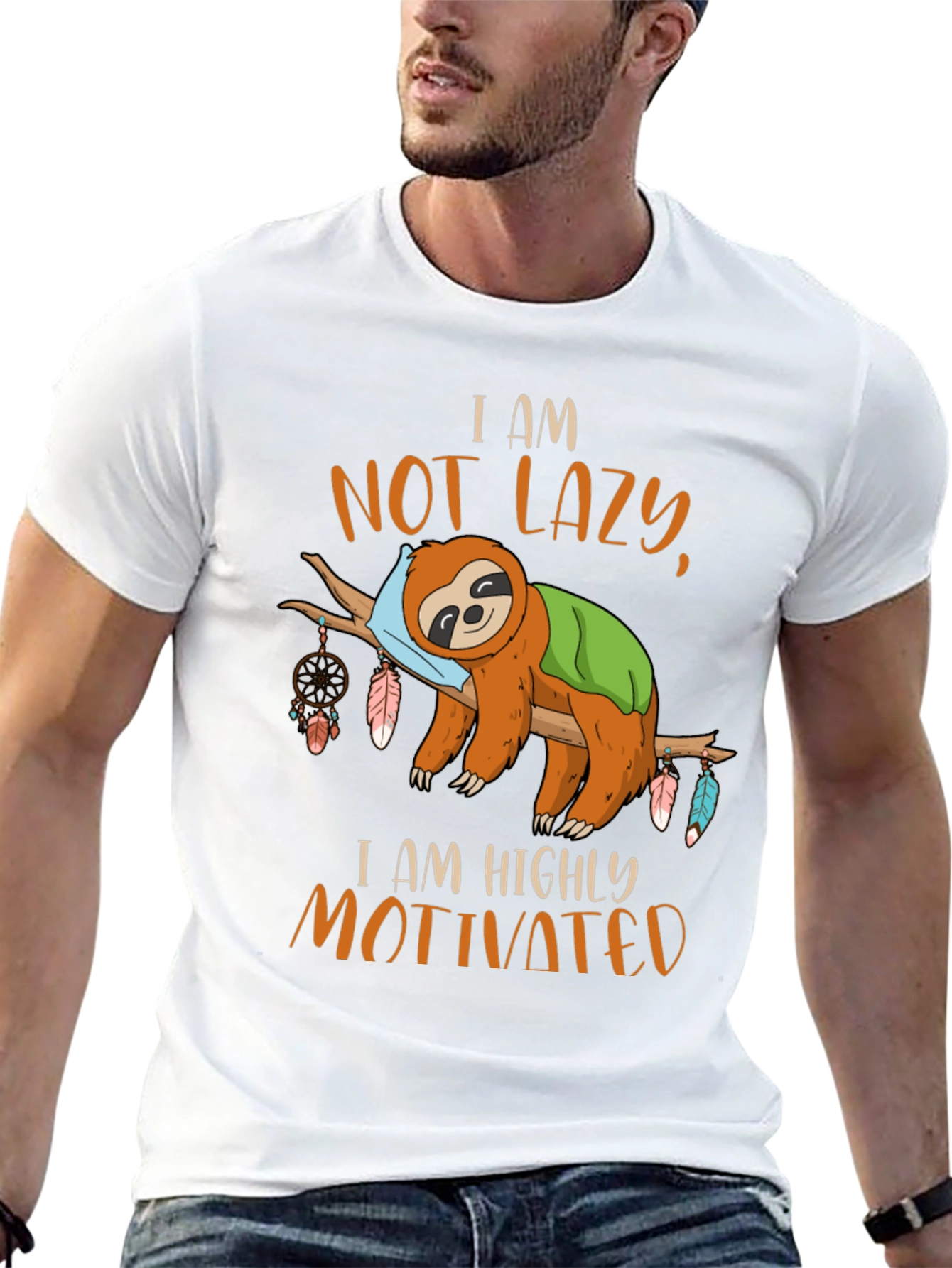 I Am Not Lazy Sloth Graphic Tee