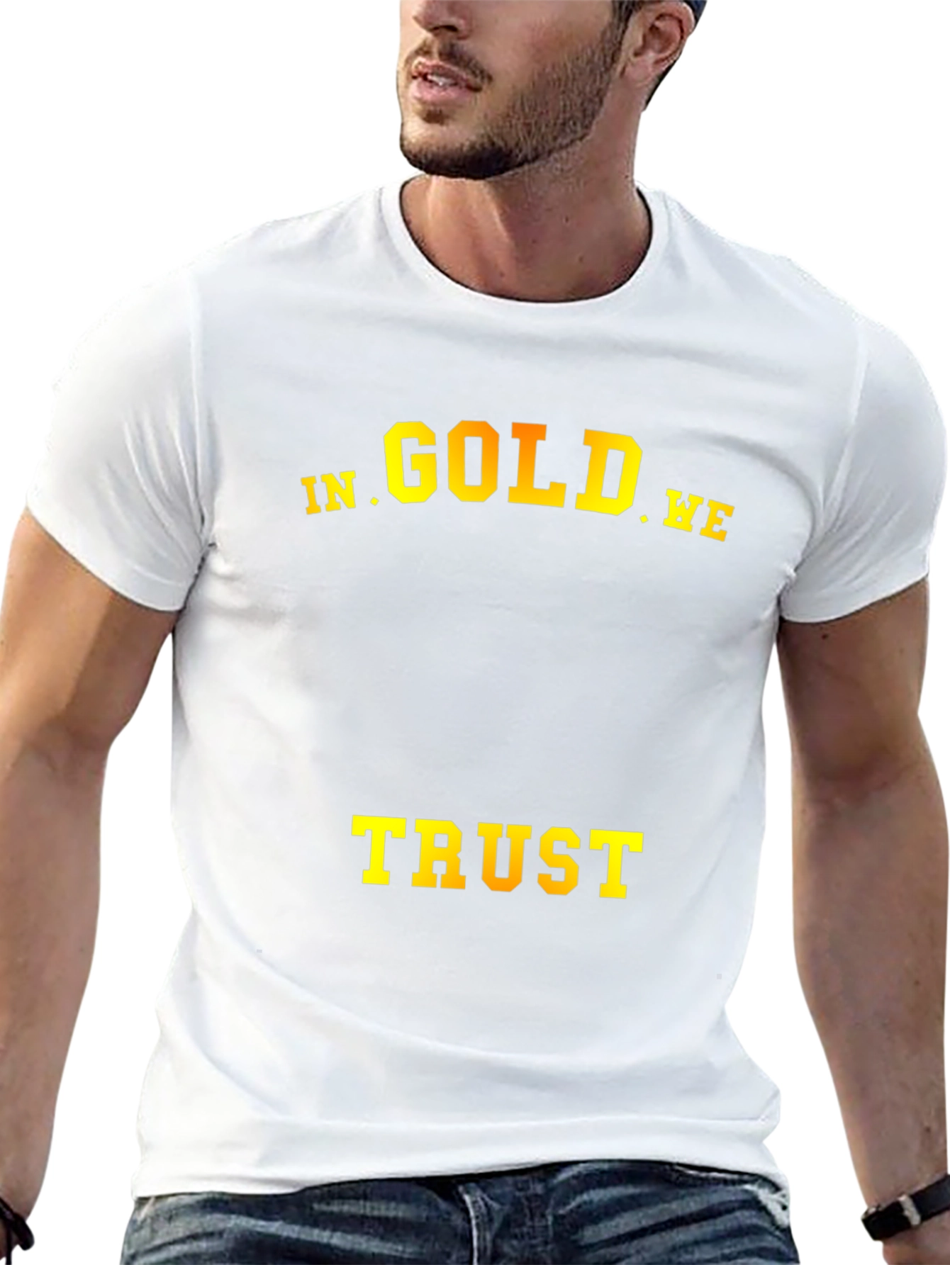In Gold We Trust T-Shirt - Mens Black Tee