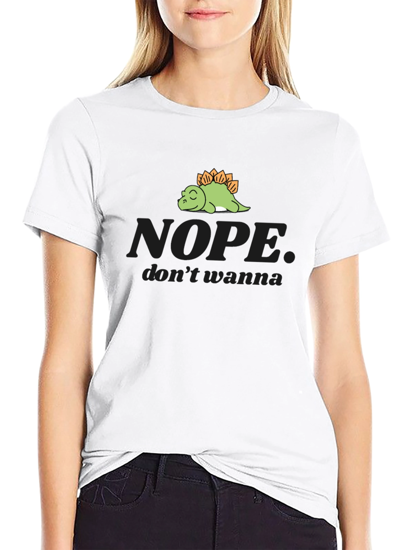 Nope Dinosaur Graphic Tee - Soft Cotton Comfort