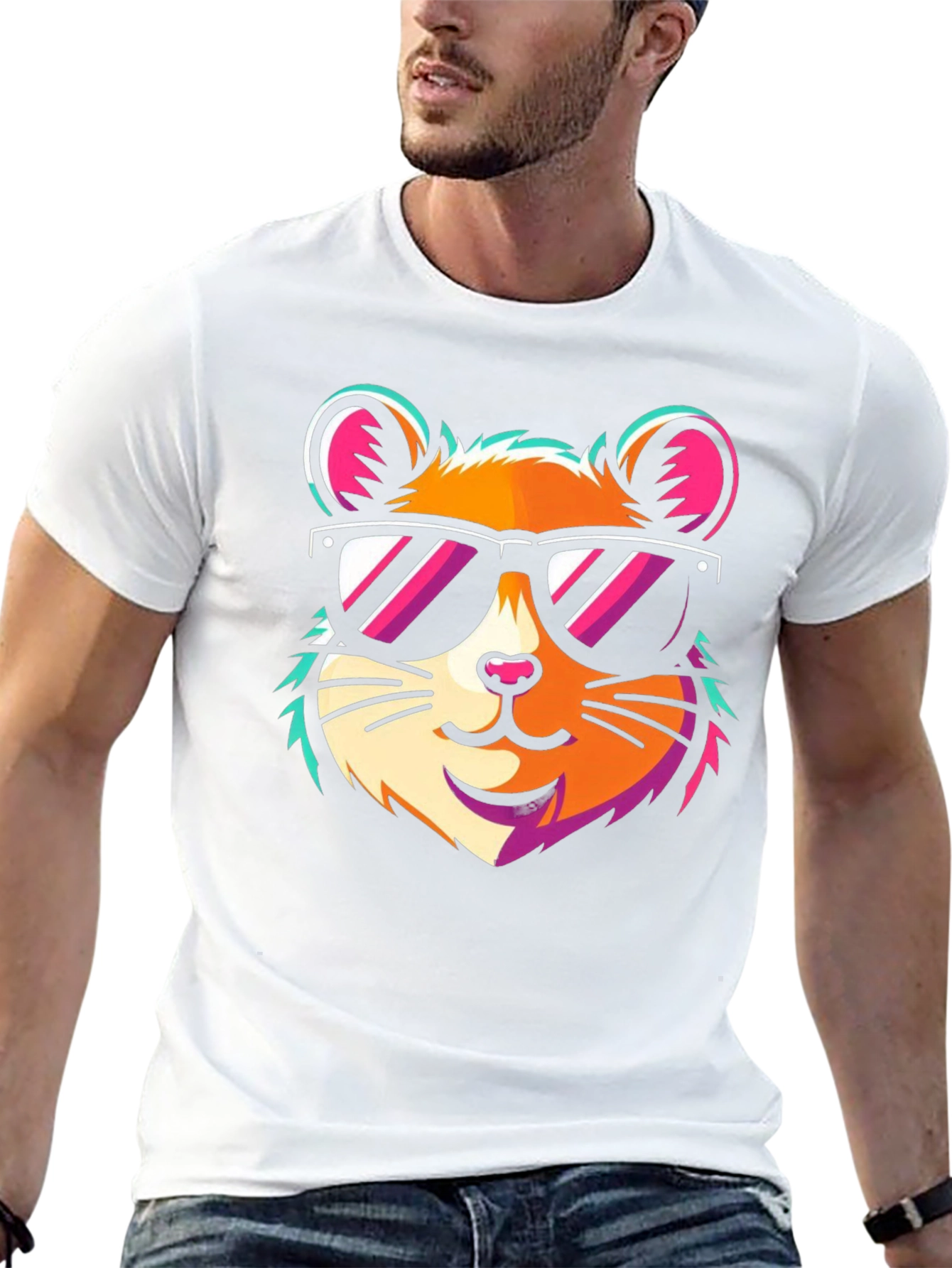 Cool Hamster Graphic Tee - Trendy Fun Design