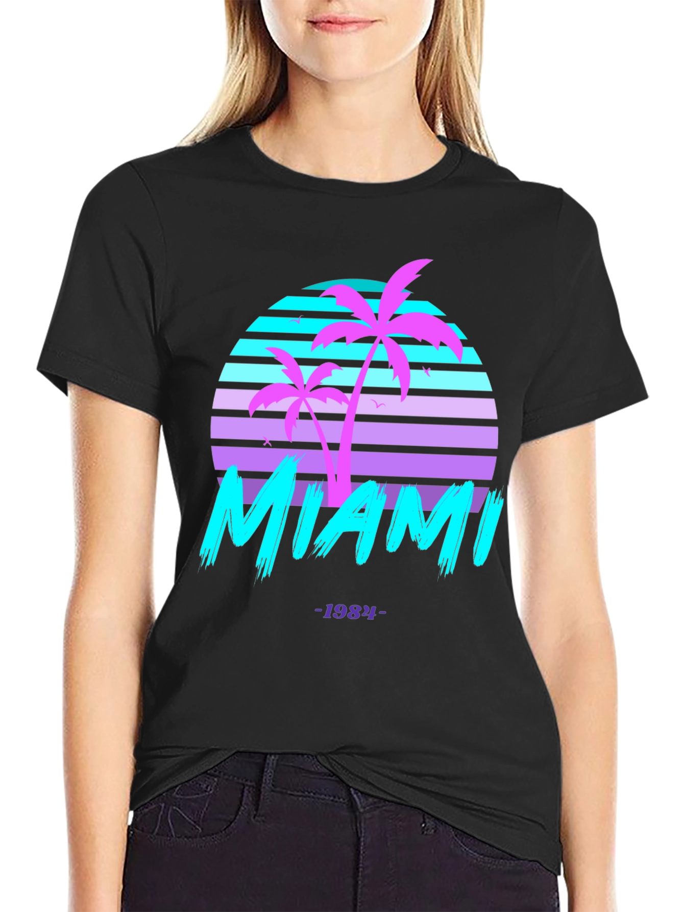 Retro Miami 1984 Graphic Tee