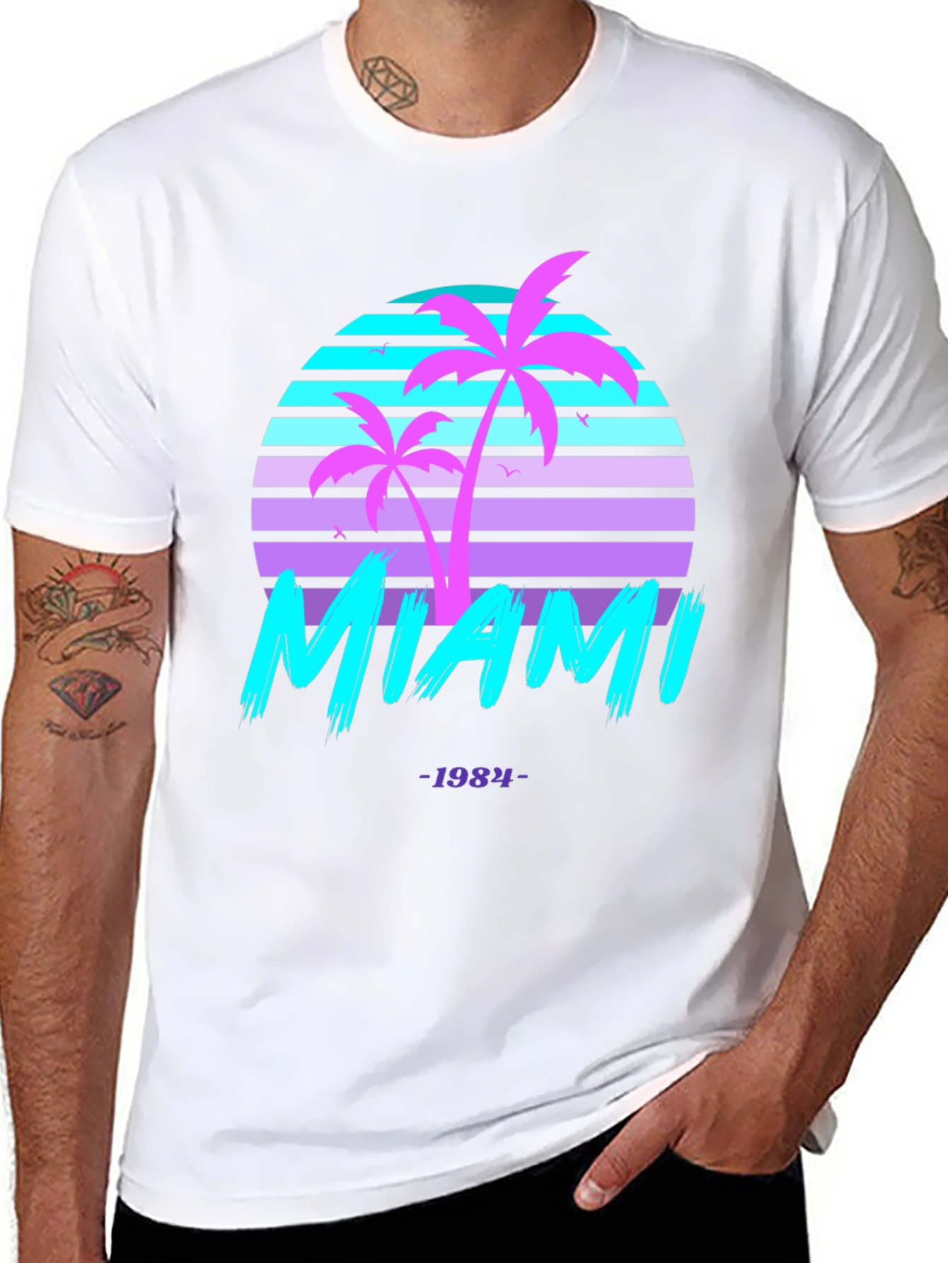 Retro Miami 1984 Graphic Tee