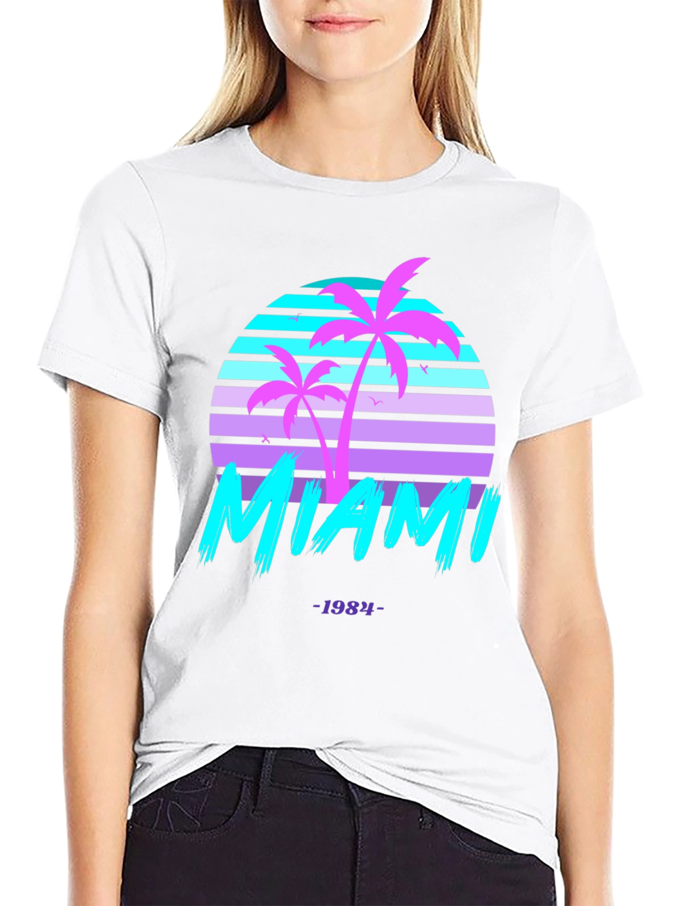 Retro Miami 1984 Graphic Tee